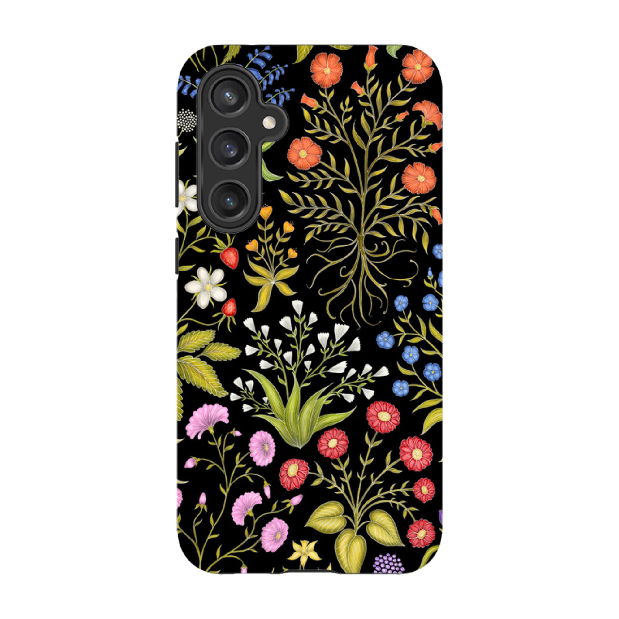 Samsung Tough Case - Fleurs Black By Catherine Rowe