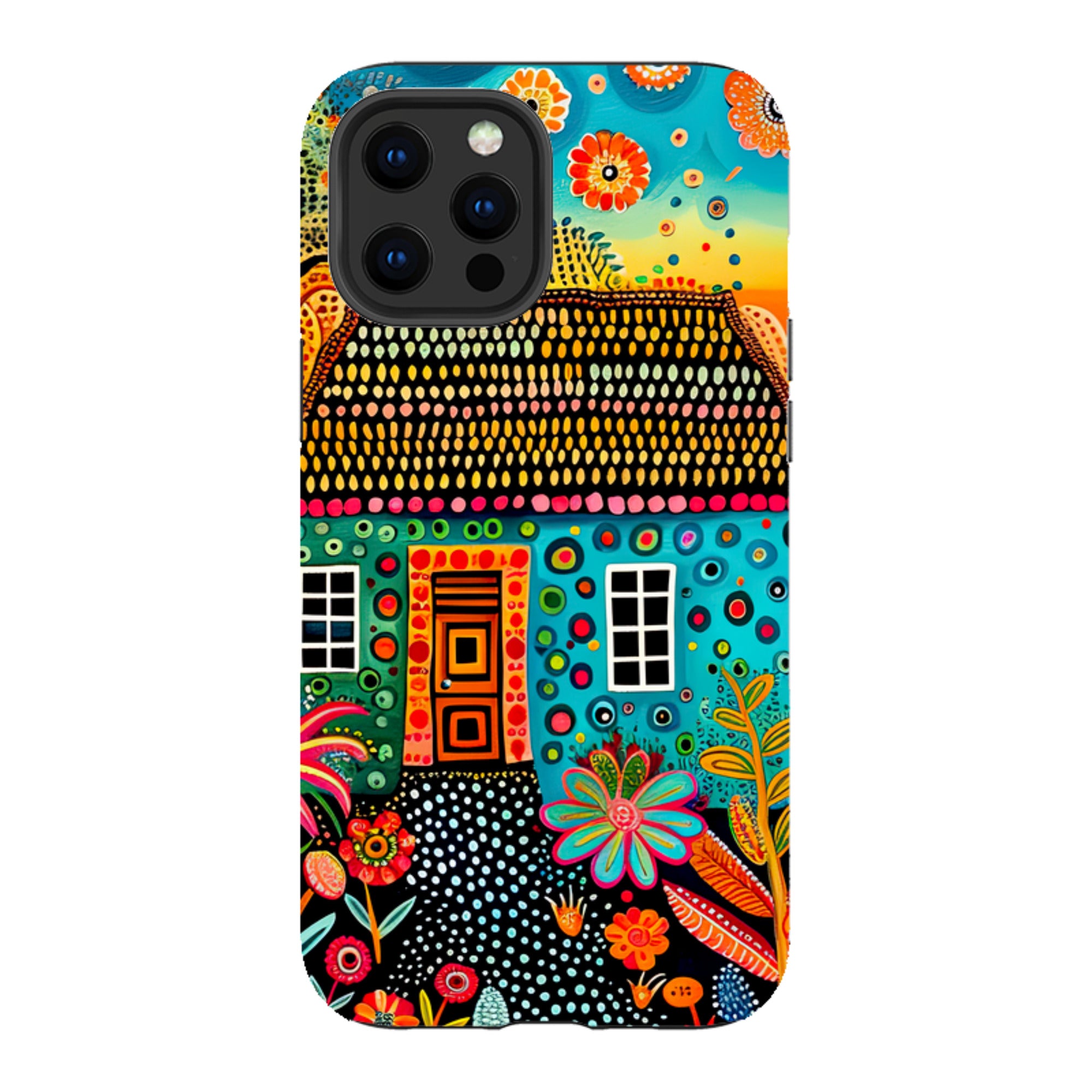 iPhone Case - Folk Art House VII
