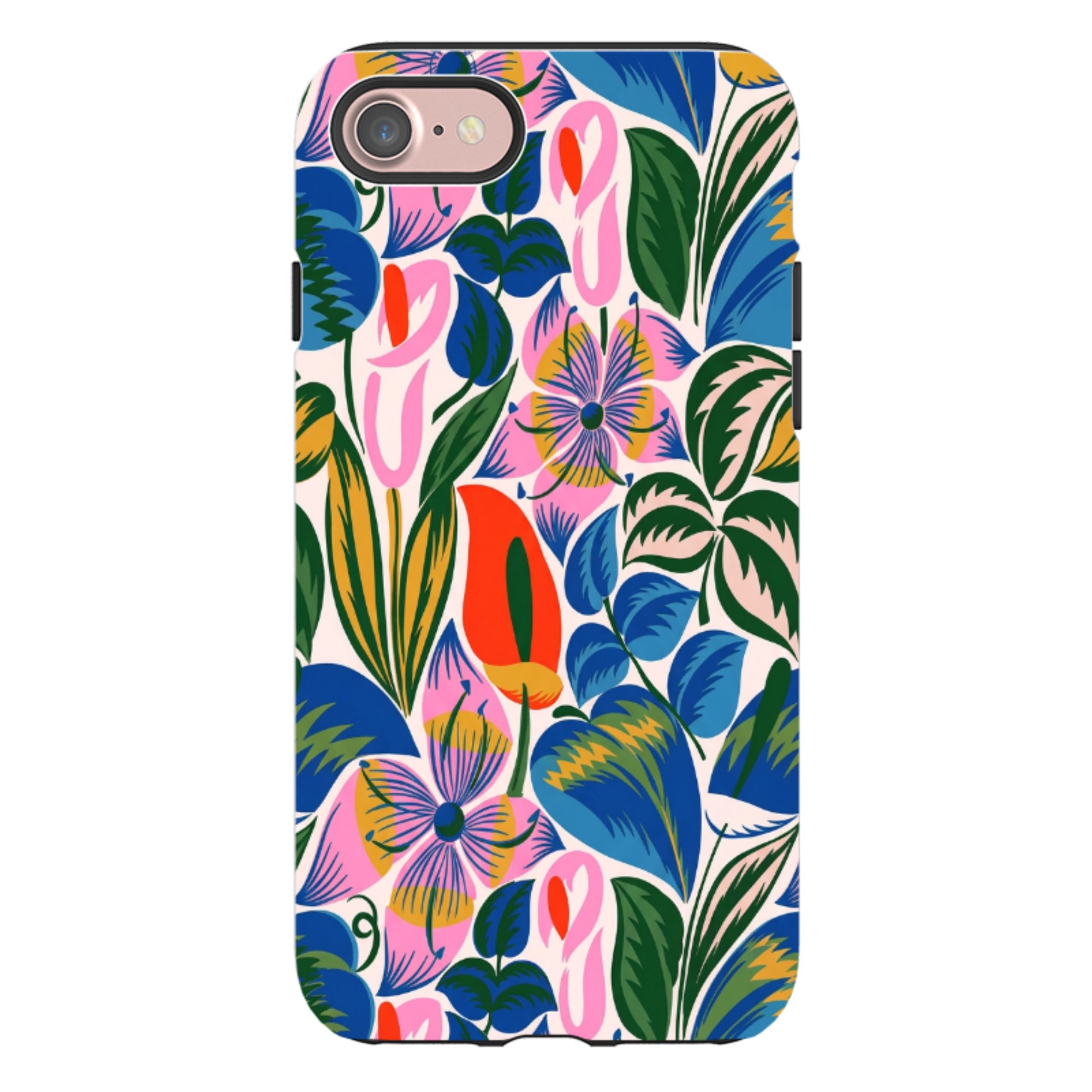 iPhone Tough Case - Retro Tropical Floral