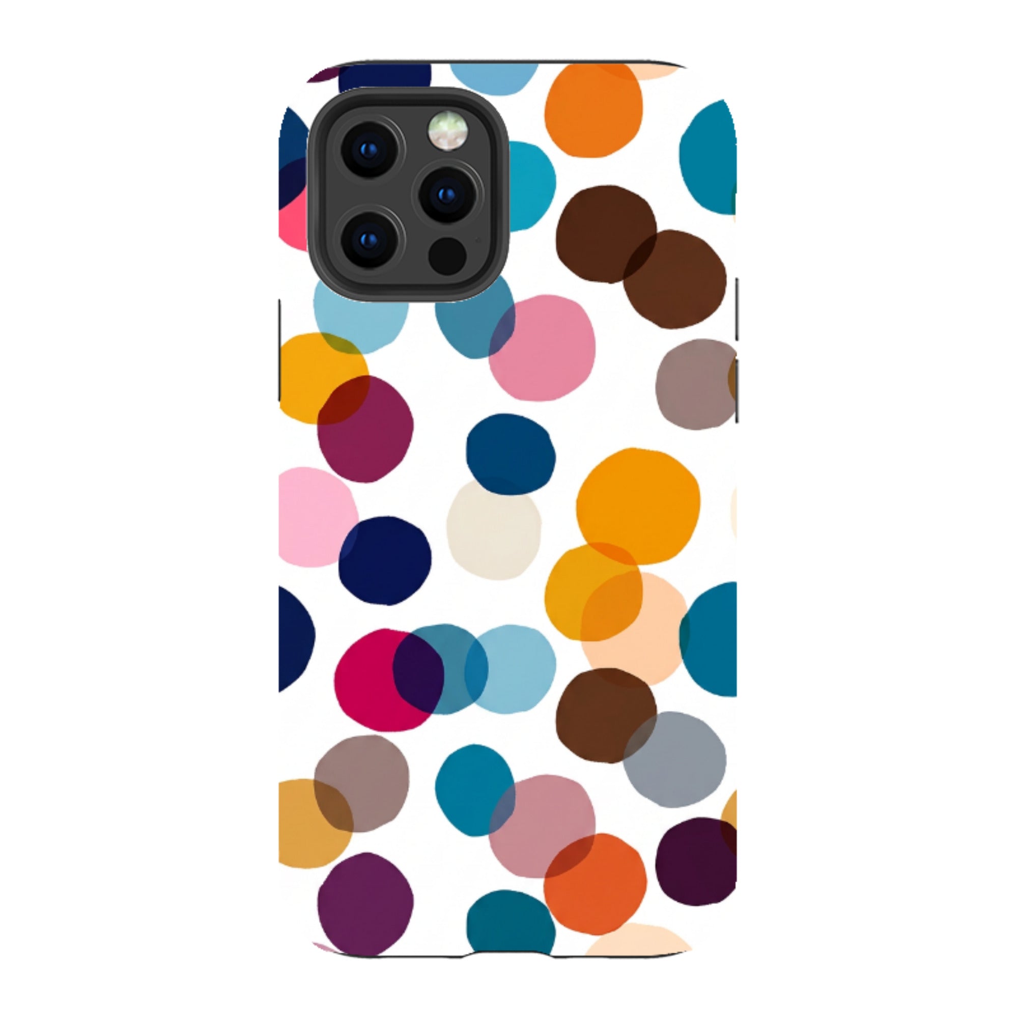 iPhone Tough Case - Multi-Color Polka Dot
