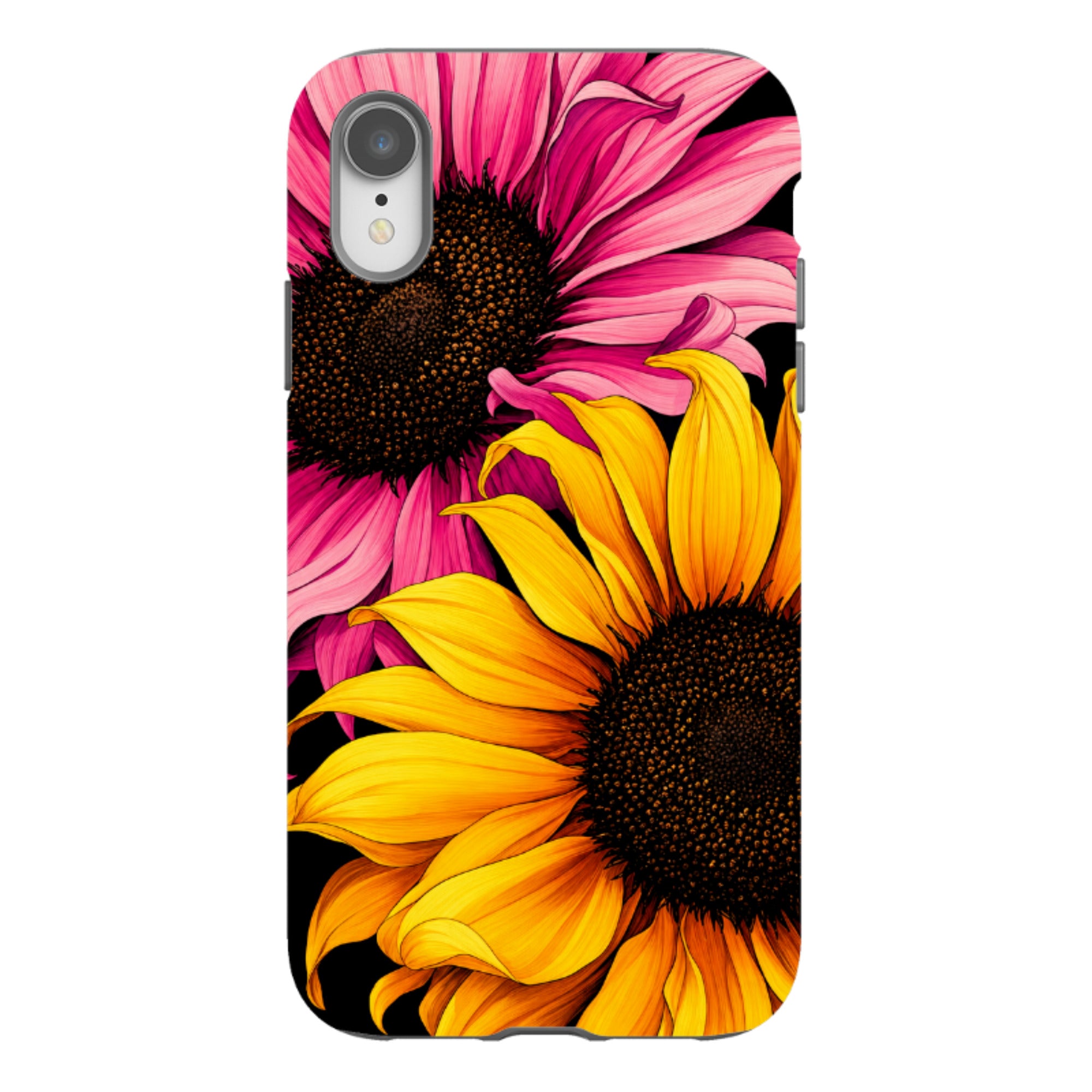 iPhone Tough Case - Yellow & Pink Sunflower