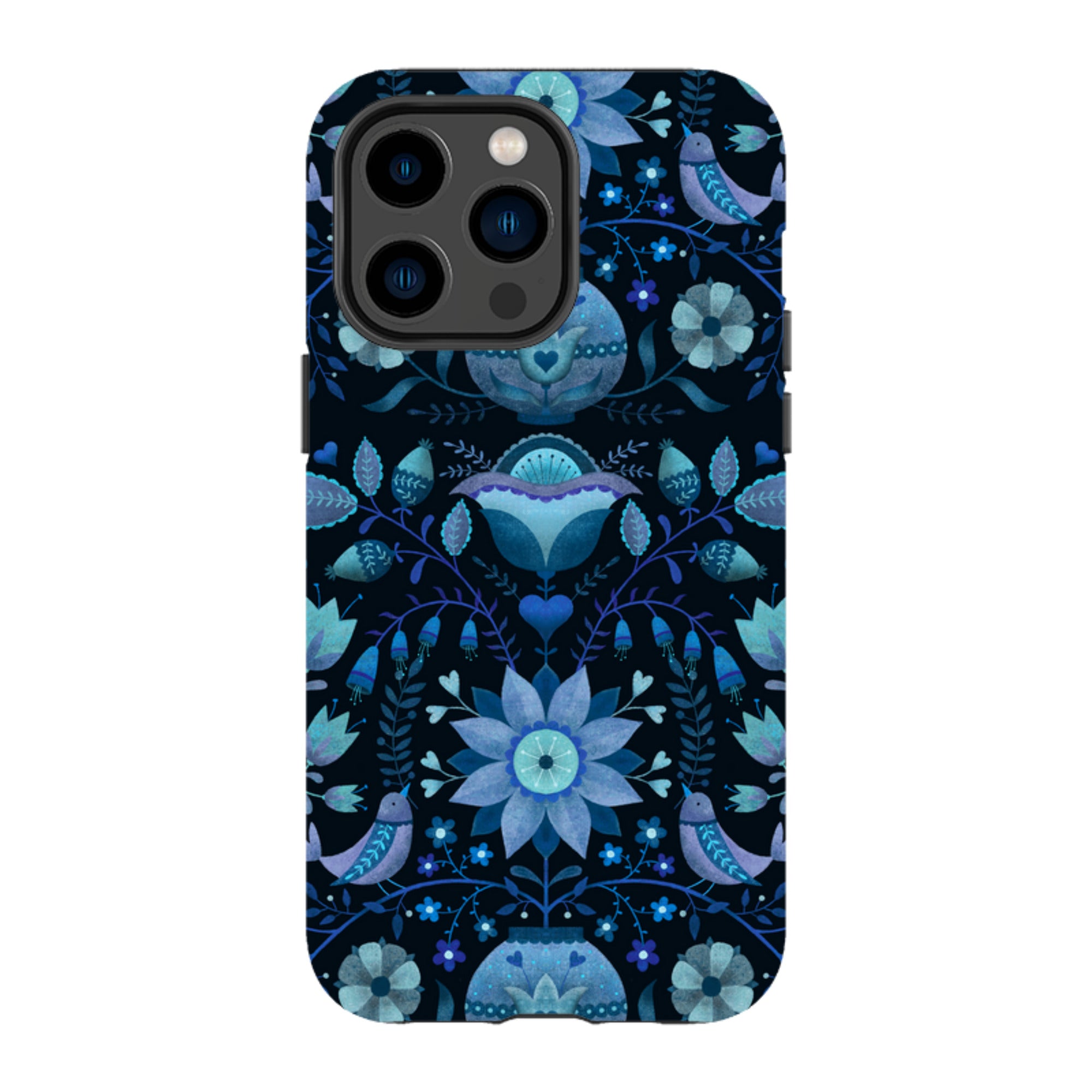 iPhone Tough Case - Blue Folk By Suzy Taylor