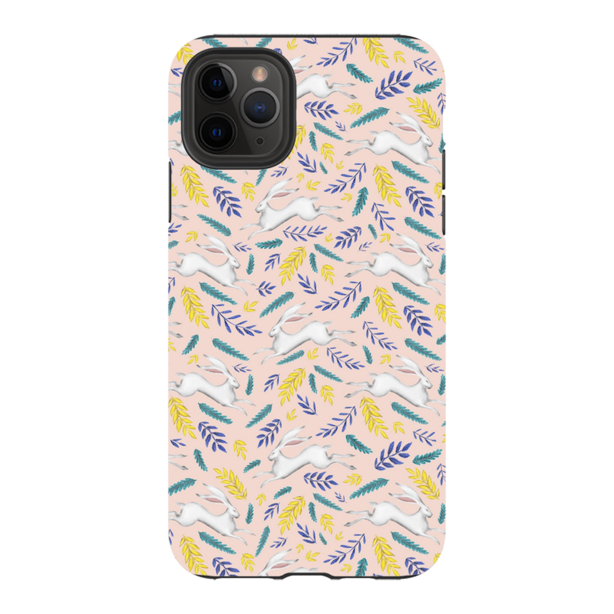 iPhone Tough Case - White Hare Pattern By Catherine Rowe