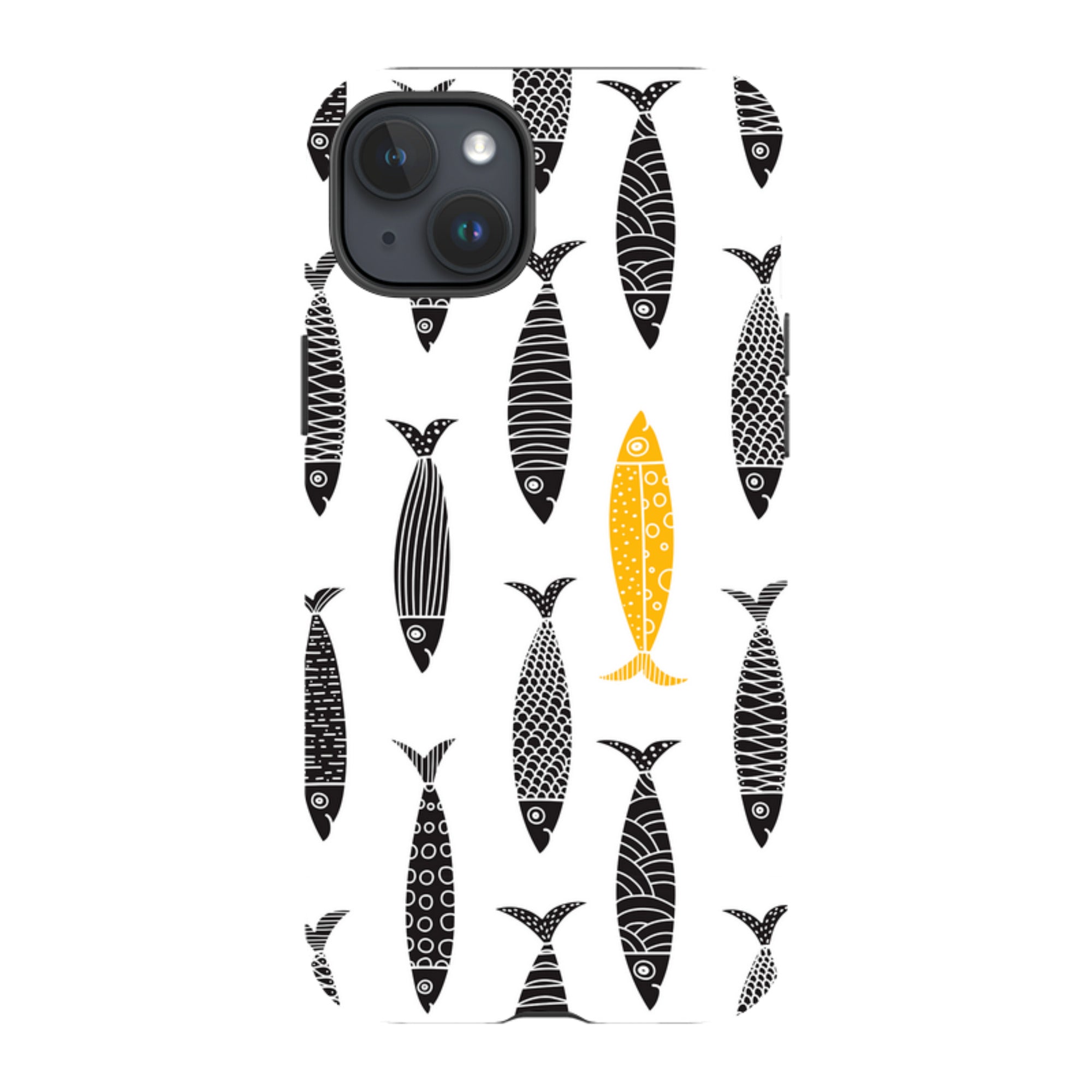 iPhone Case - Black and Gold Sardines