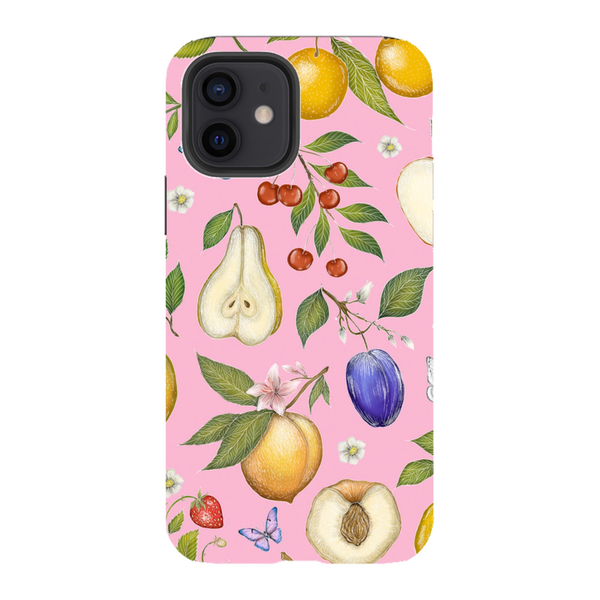 iPhone Tough Case - Pink Fruits By Catherine Rowe
