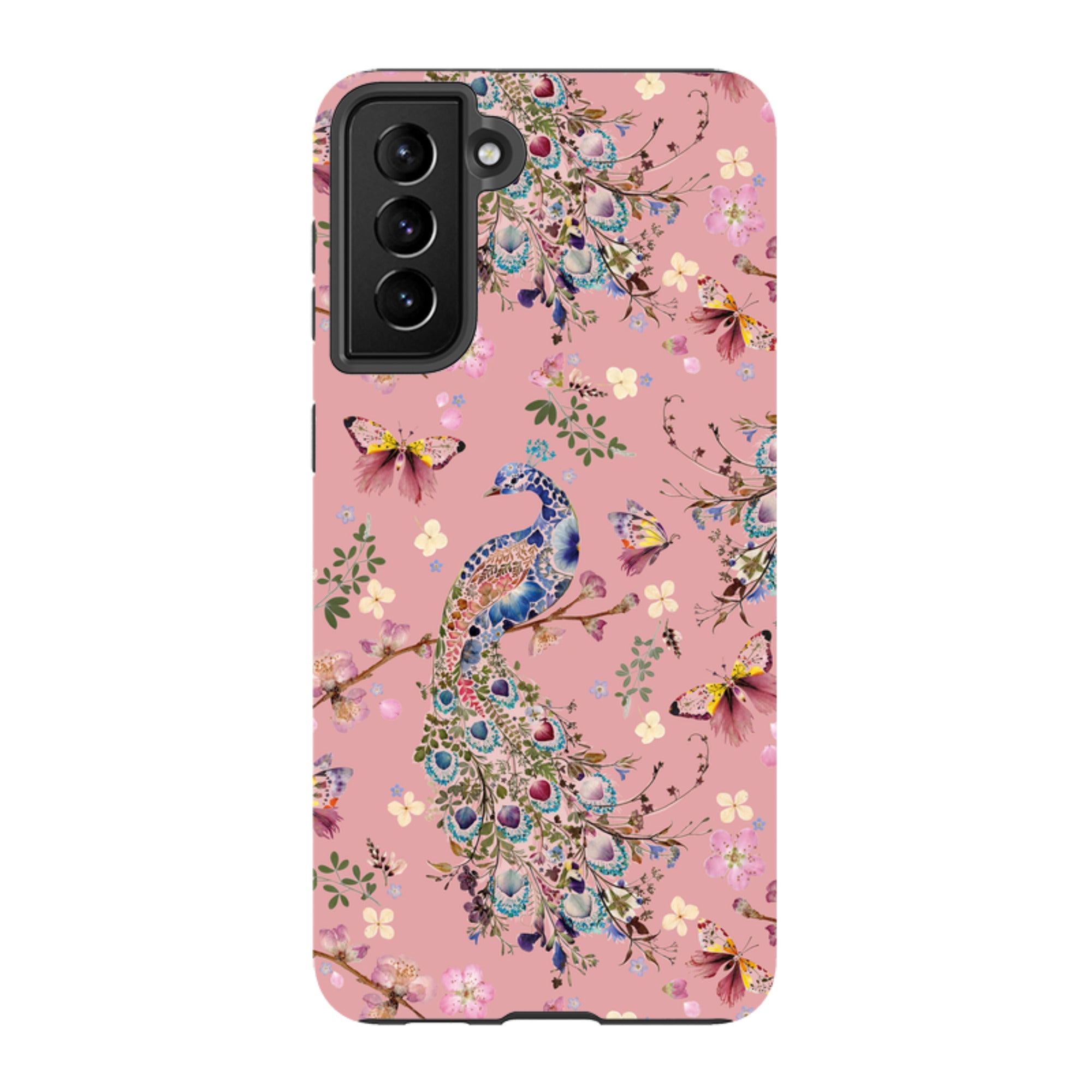 Samsung Tough Case - Peacock and Cherry Blossoms Lupine By Helen Ahpornsiri