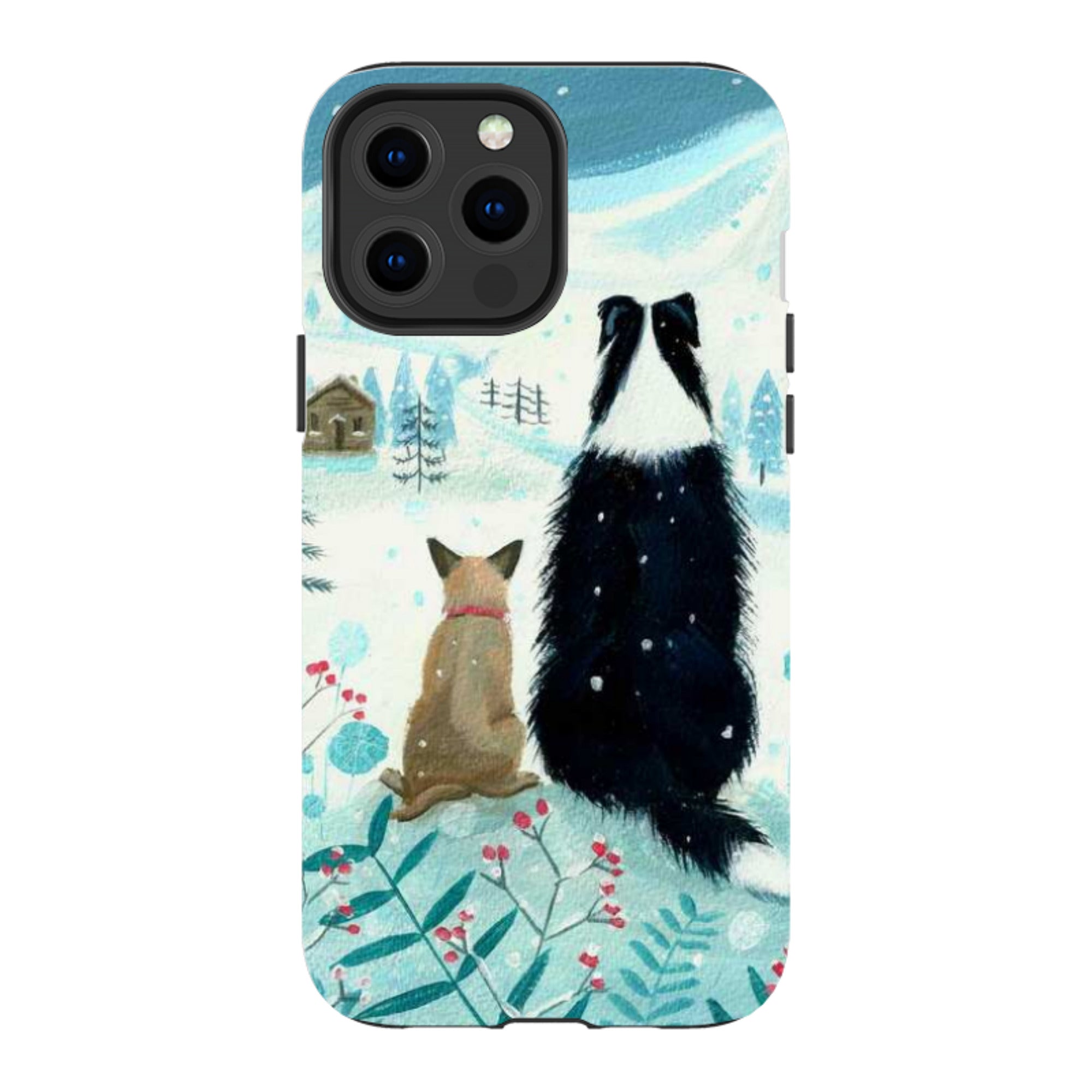 iPhone Tough Case - Dogs Xmas By Mary Stubberfield