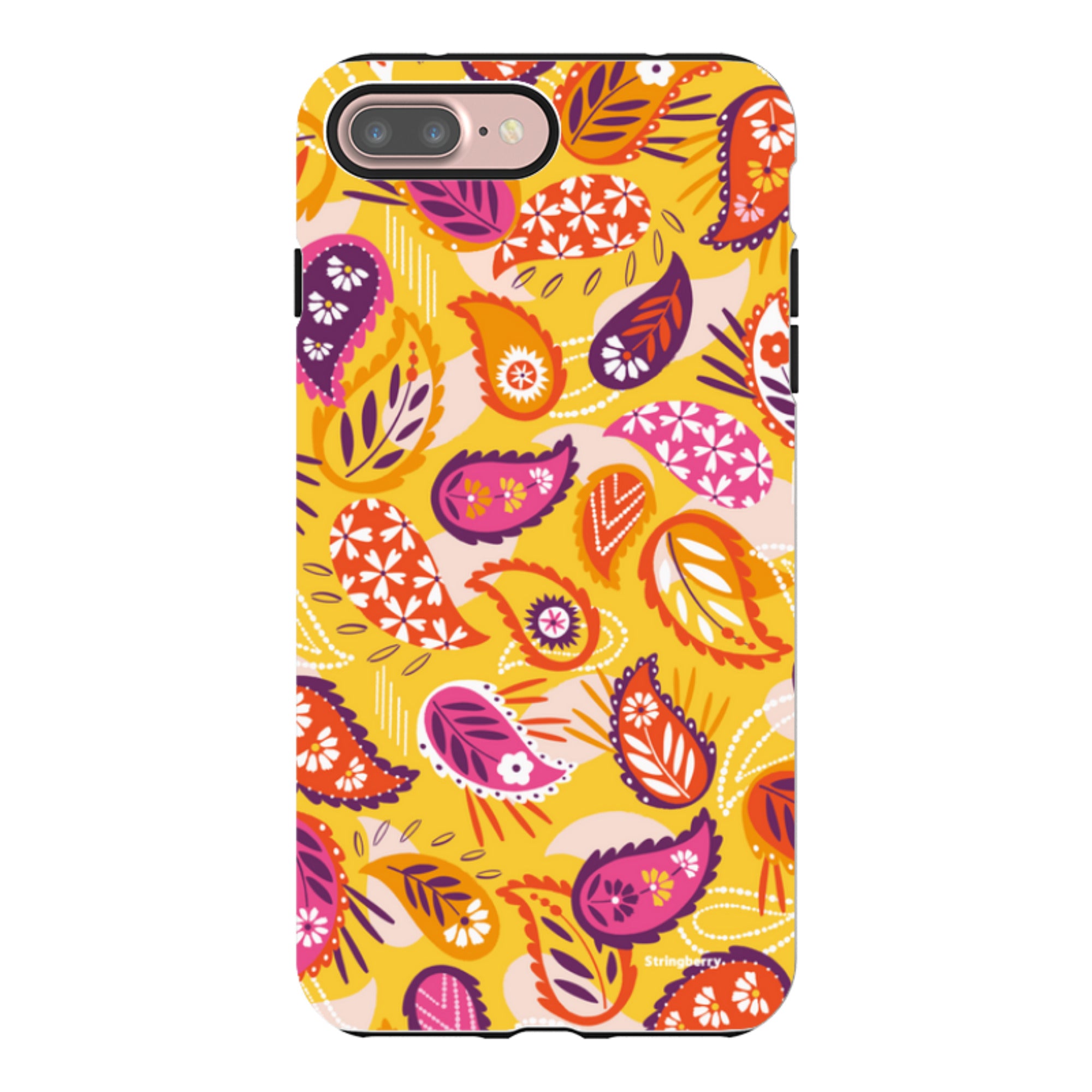 iPhone Tough Case - Paisley Yellow By Ali Brookes