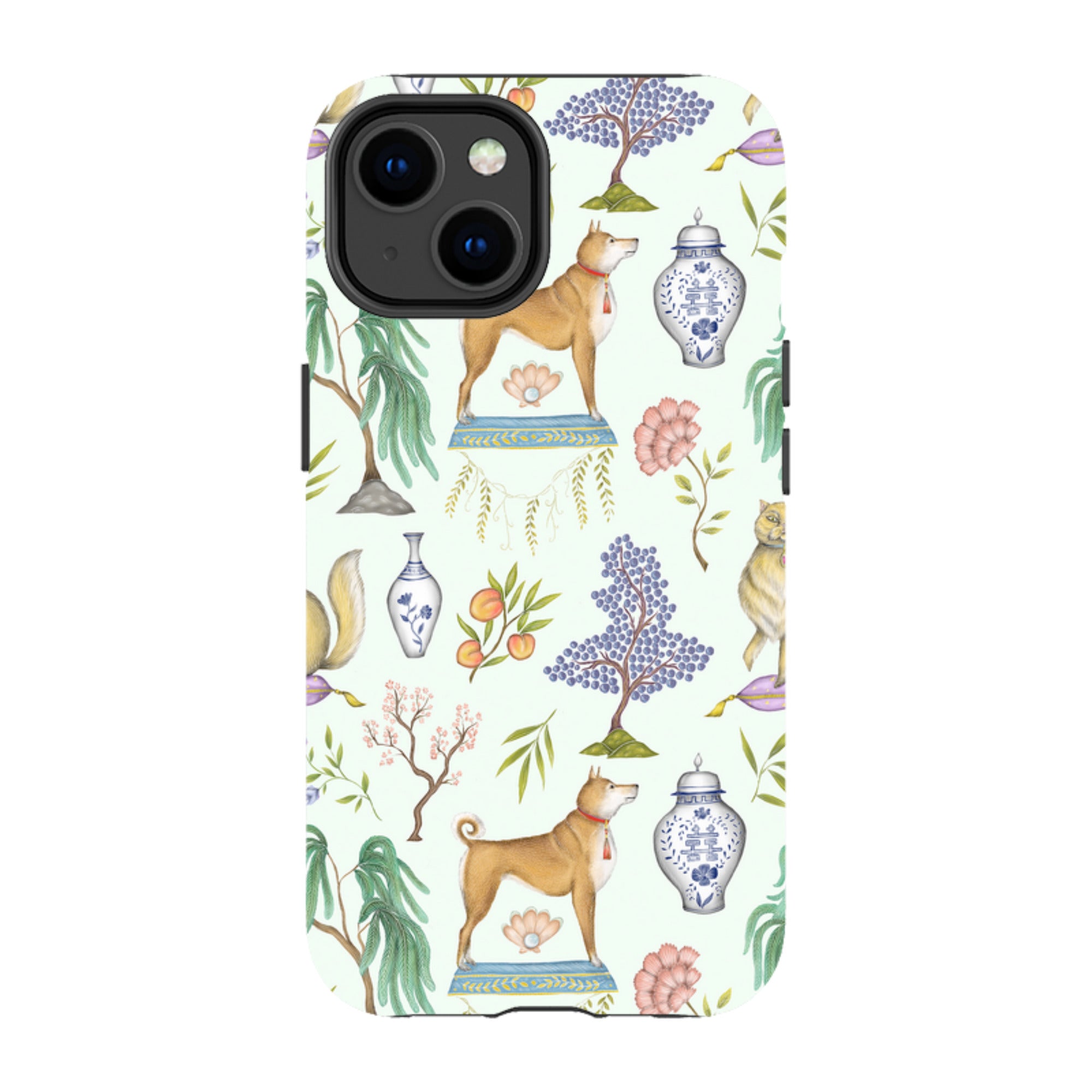 iPhone MagSafe Tough Case -  Chinoiserie Menagerie Green By Catherine Rowe