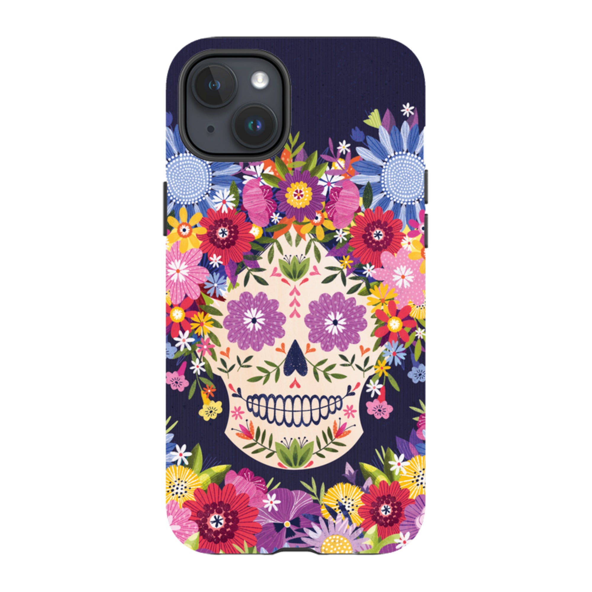 iPhone MagSafe Tough Case -  Sugar Skull Blue By Ali Brookes