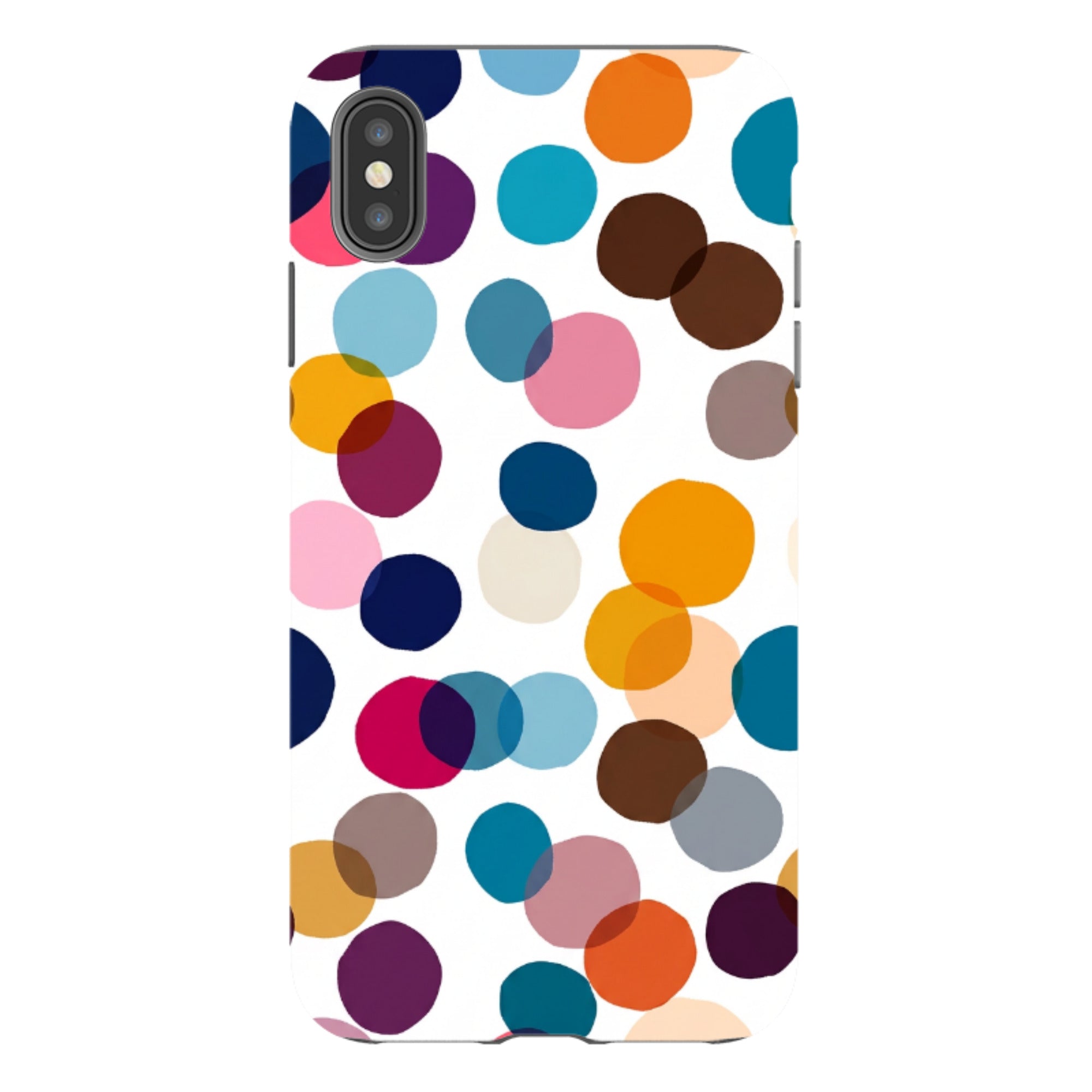 iPhone Tough Case - Multi-Color Polka Dot
