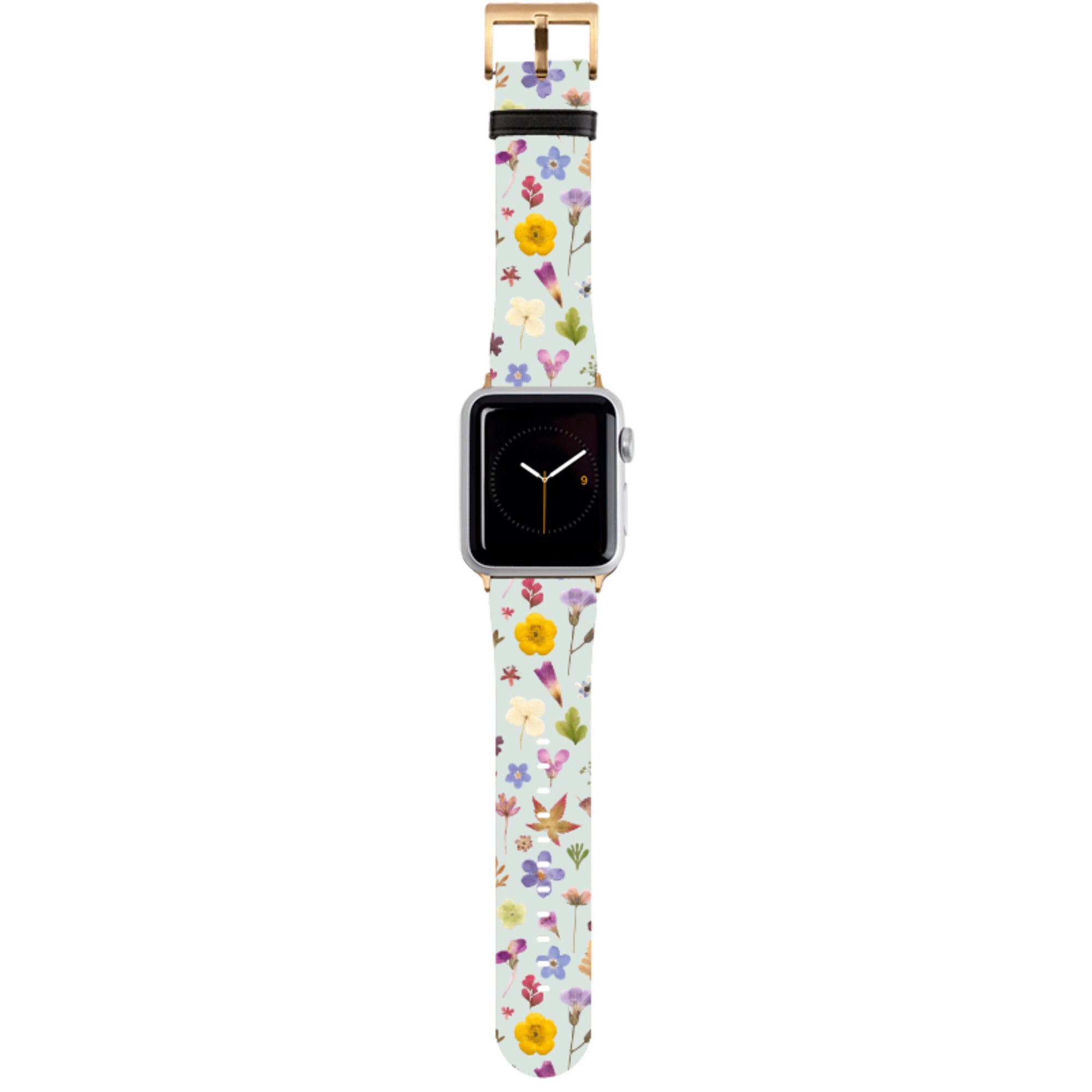 Blue Floral Apple Watch Strap By Helen Ahpornsiri