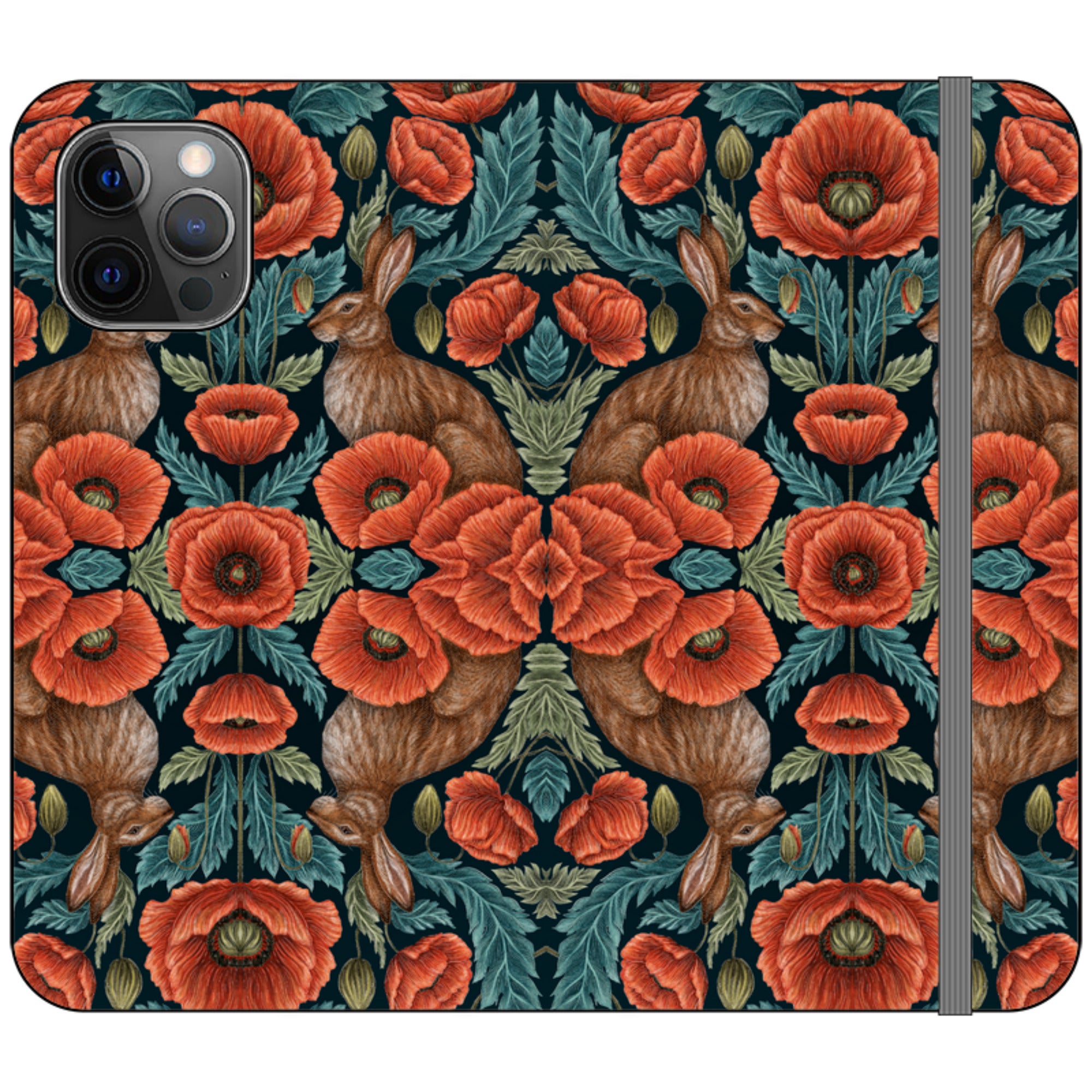 Poppy Red Wallet Case By Catherine Rowe