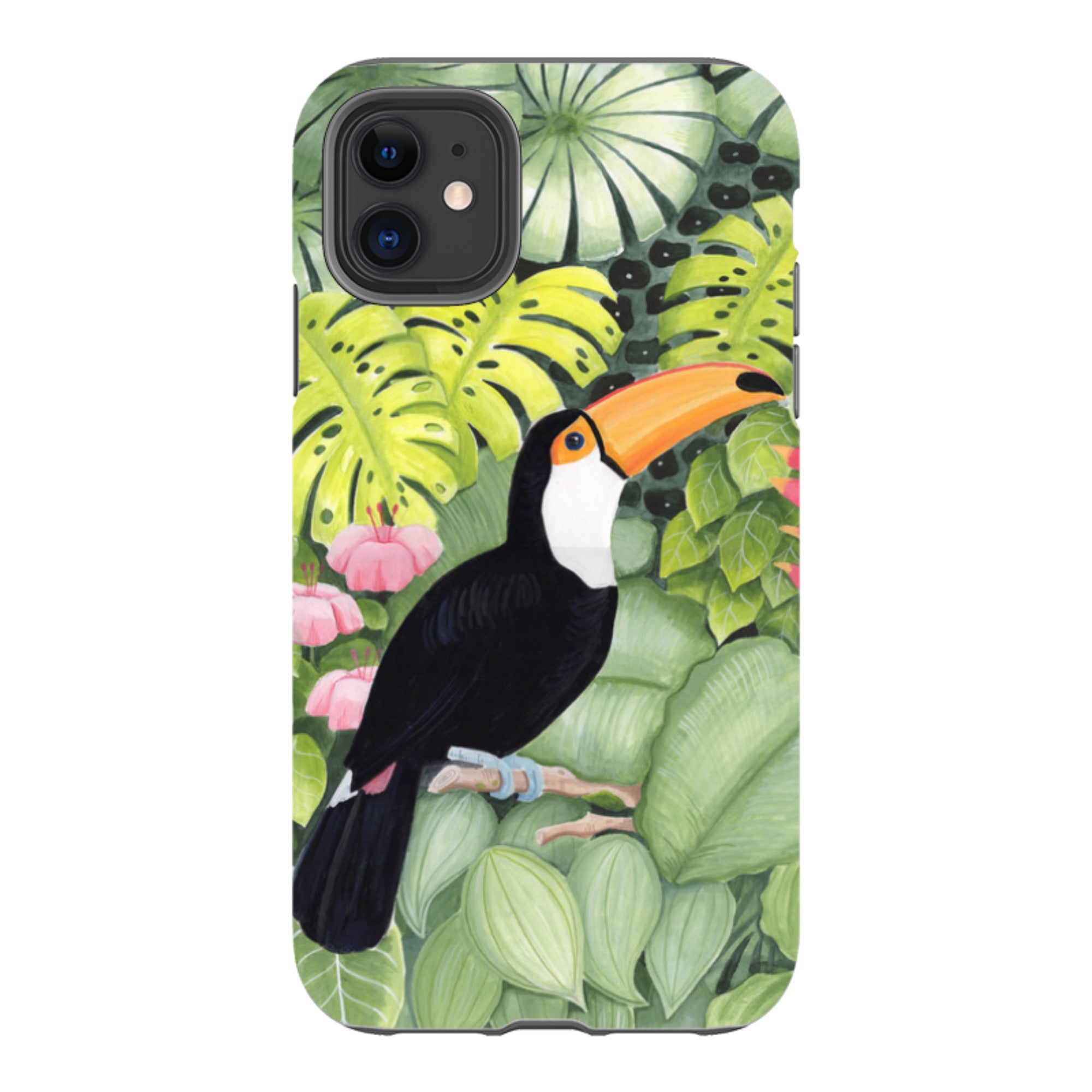 iPhone Tough Case - Toucan In Leaves By Bex Parkin