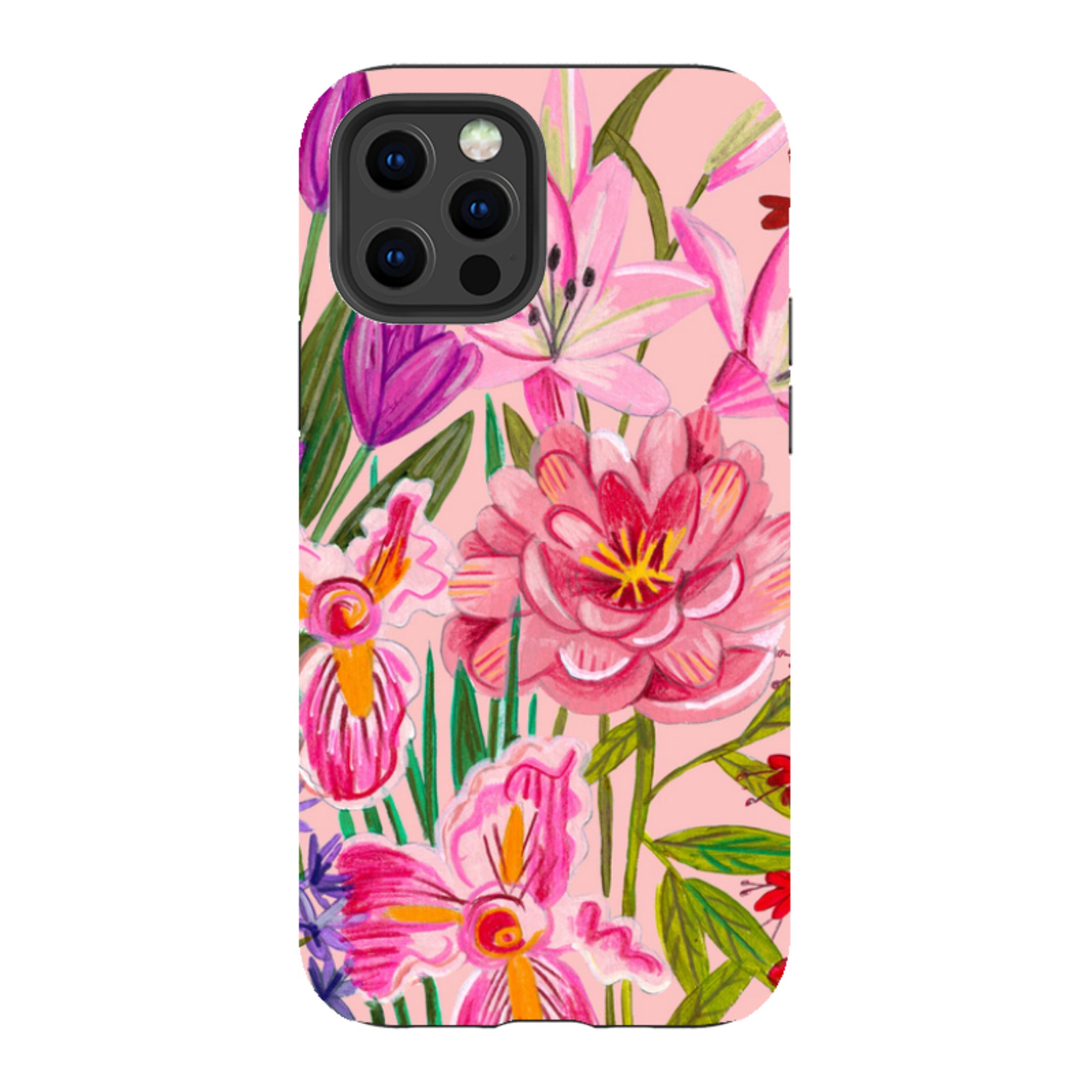 iPhone Tough Case - Pink Floral By Caroline Bonne Muller
