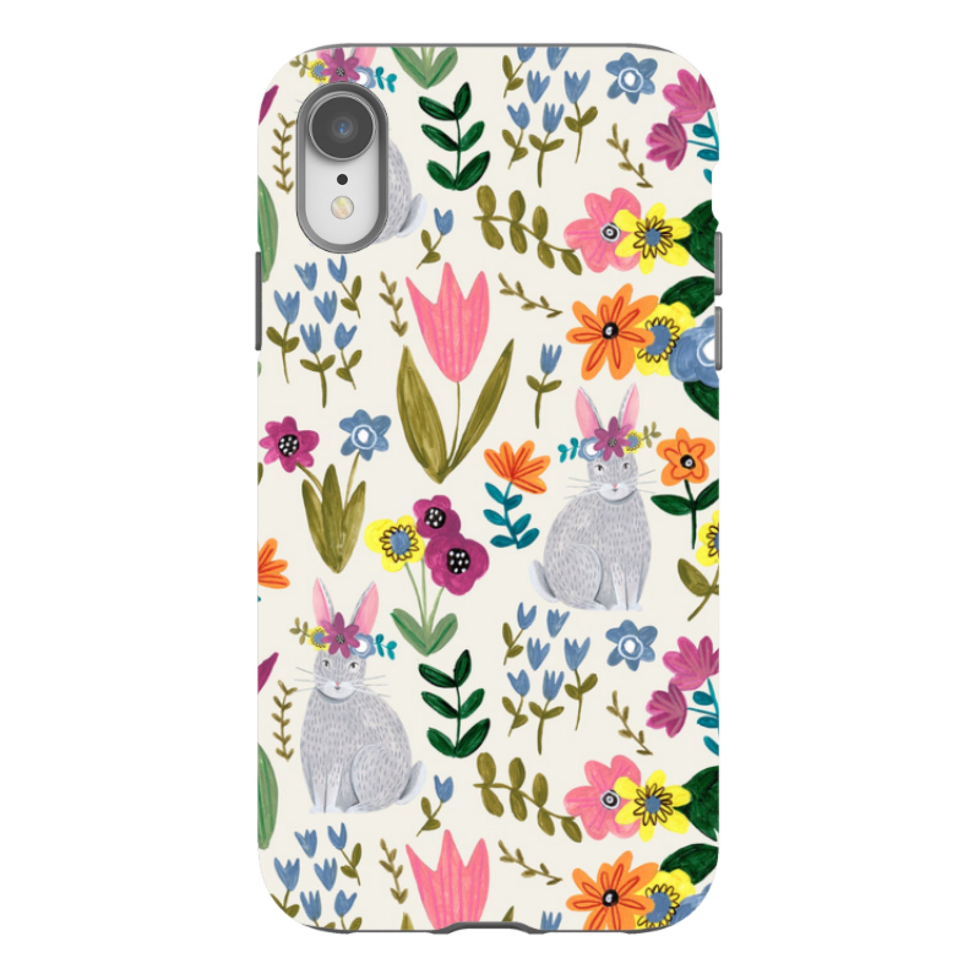 iPhone Tough Case - Rabbit Floral By Caroline Bonne Muller