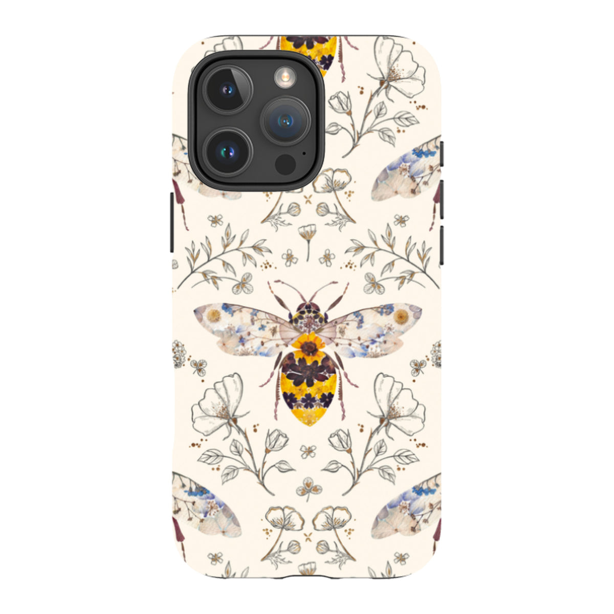 iPhone MagSafe Tough Case - Alabaster Bumble Bee By Helen Ahpornsiri
