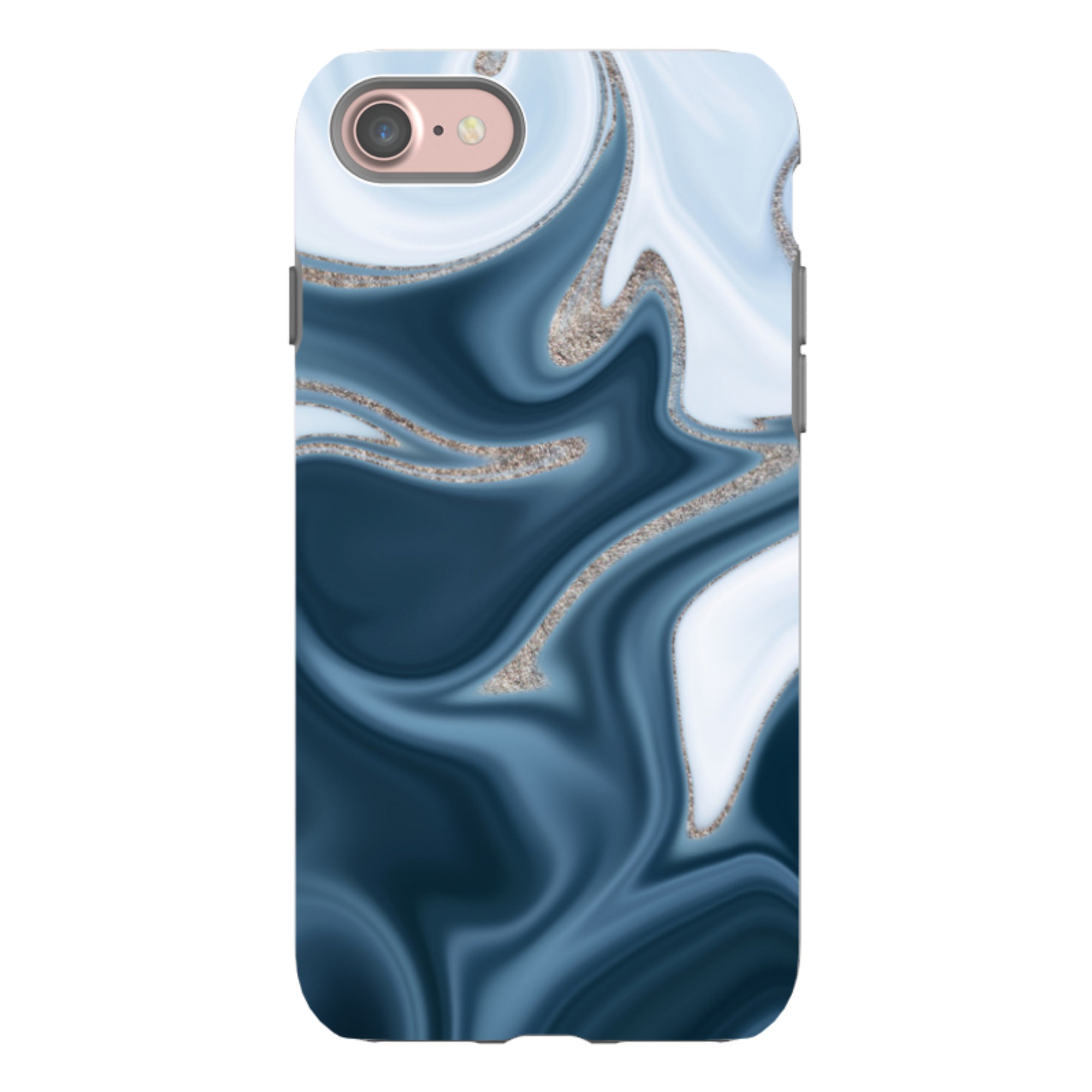 iPhone Tough Case - Blue Ice (case does not glitter)