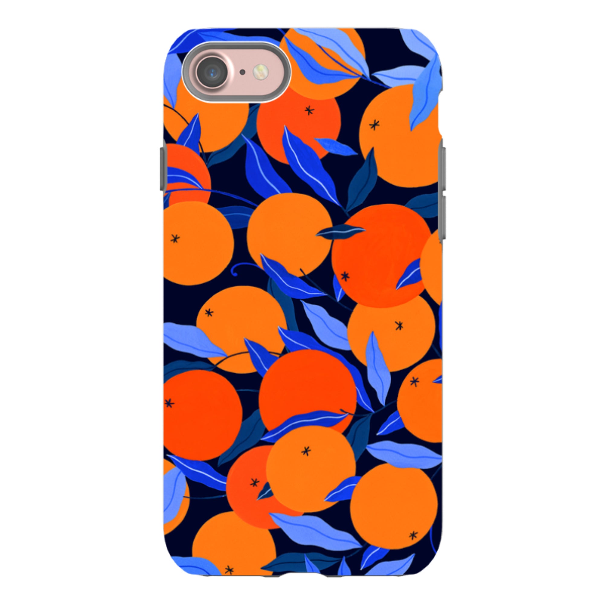 iPhone Tough Case - Arancello Navy Pattern By Madalina Andronic