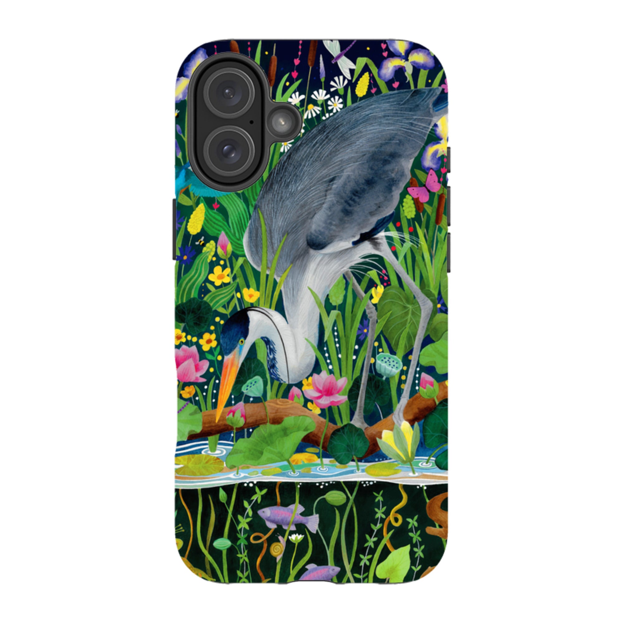 iPhone Tough Case - Heron Fishing By Bex Parkin