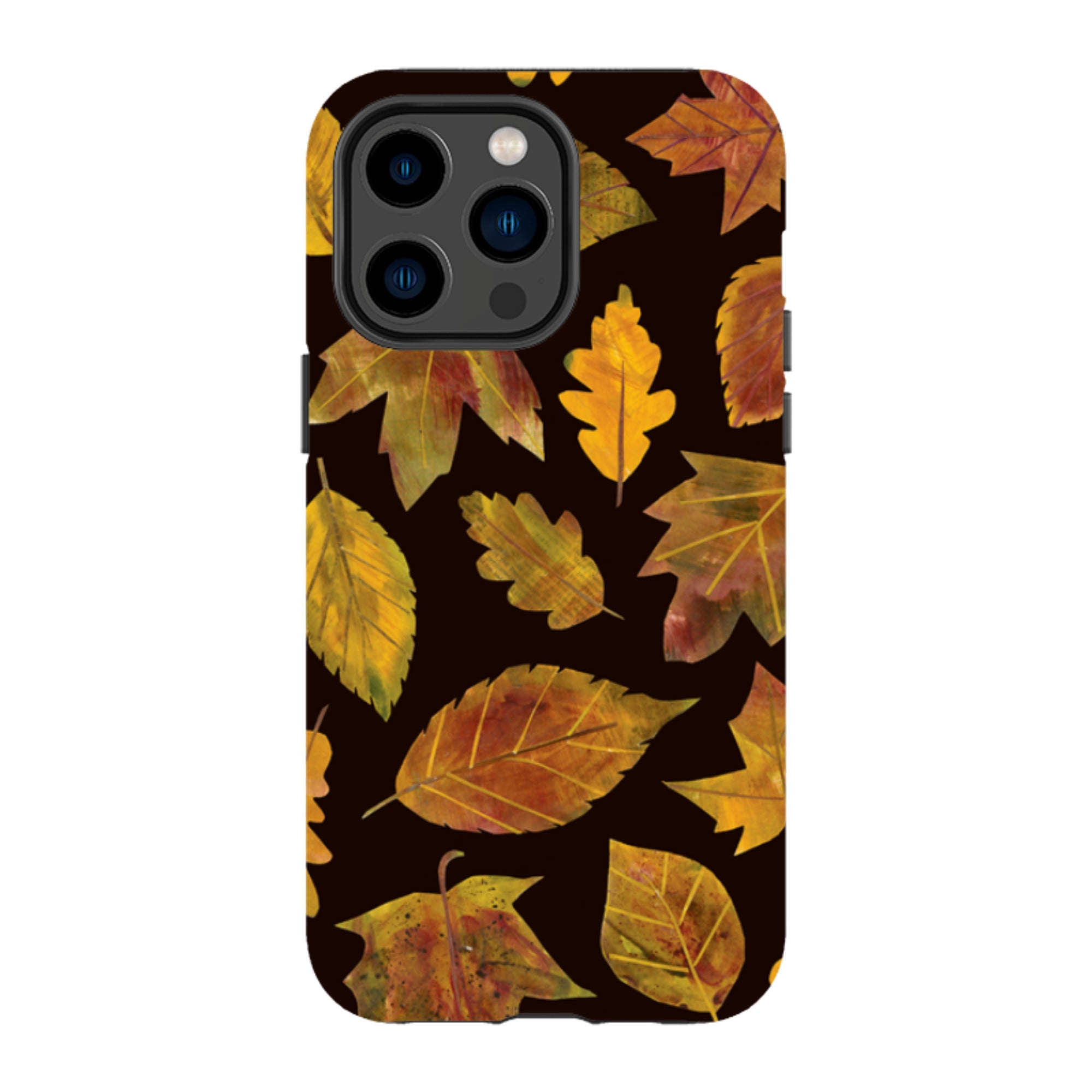 iPhone MagSafe Tough Case - Autumn Textured Leaves By Tracey English