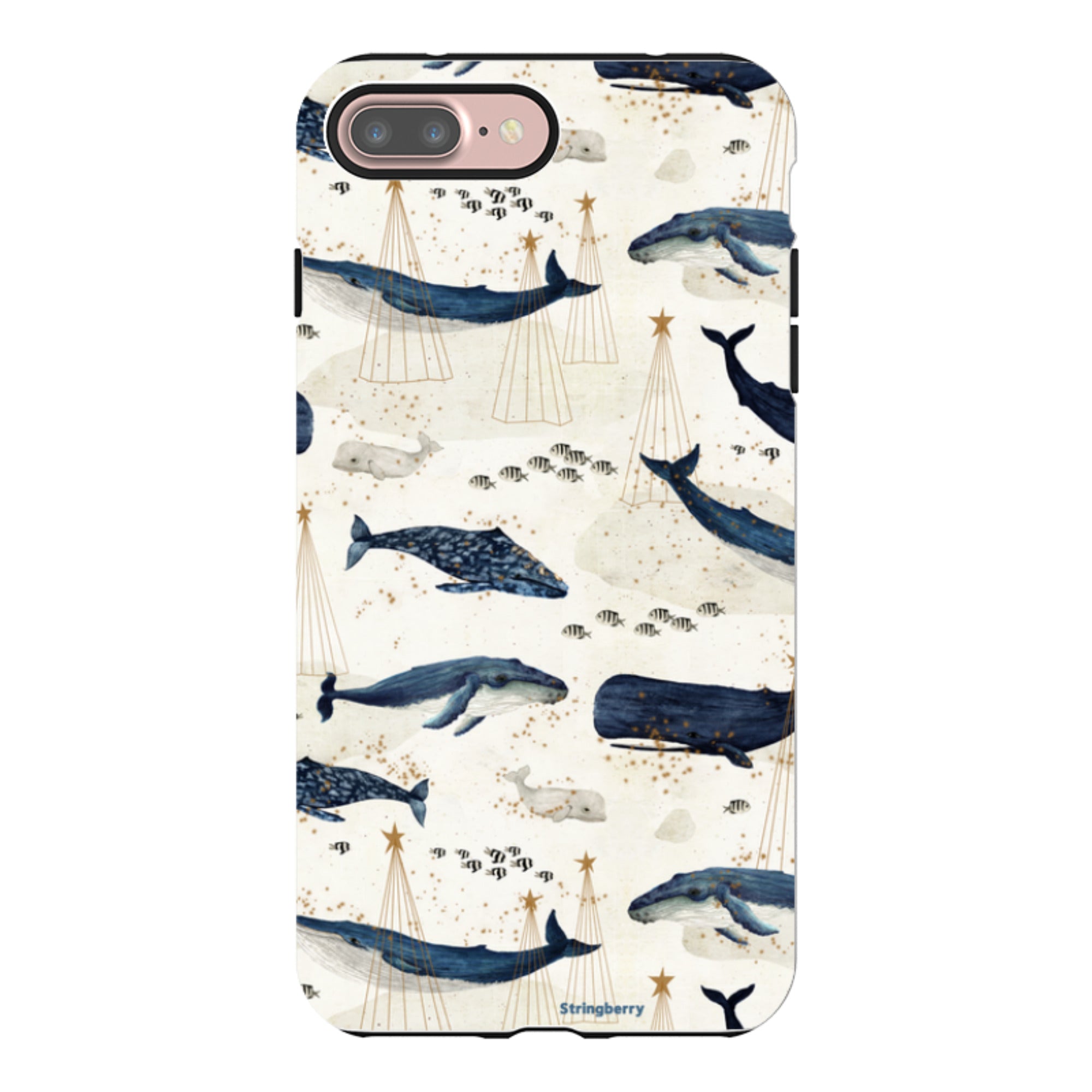 iPhone Tough Case - Christmas Whale III By Katherine Quinn