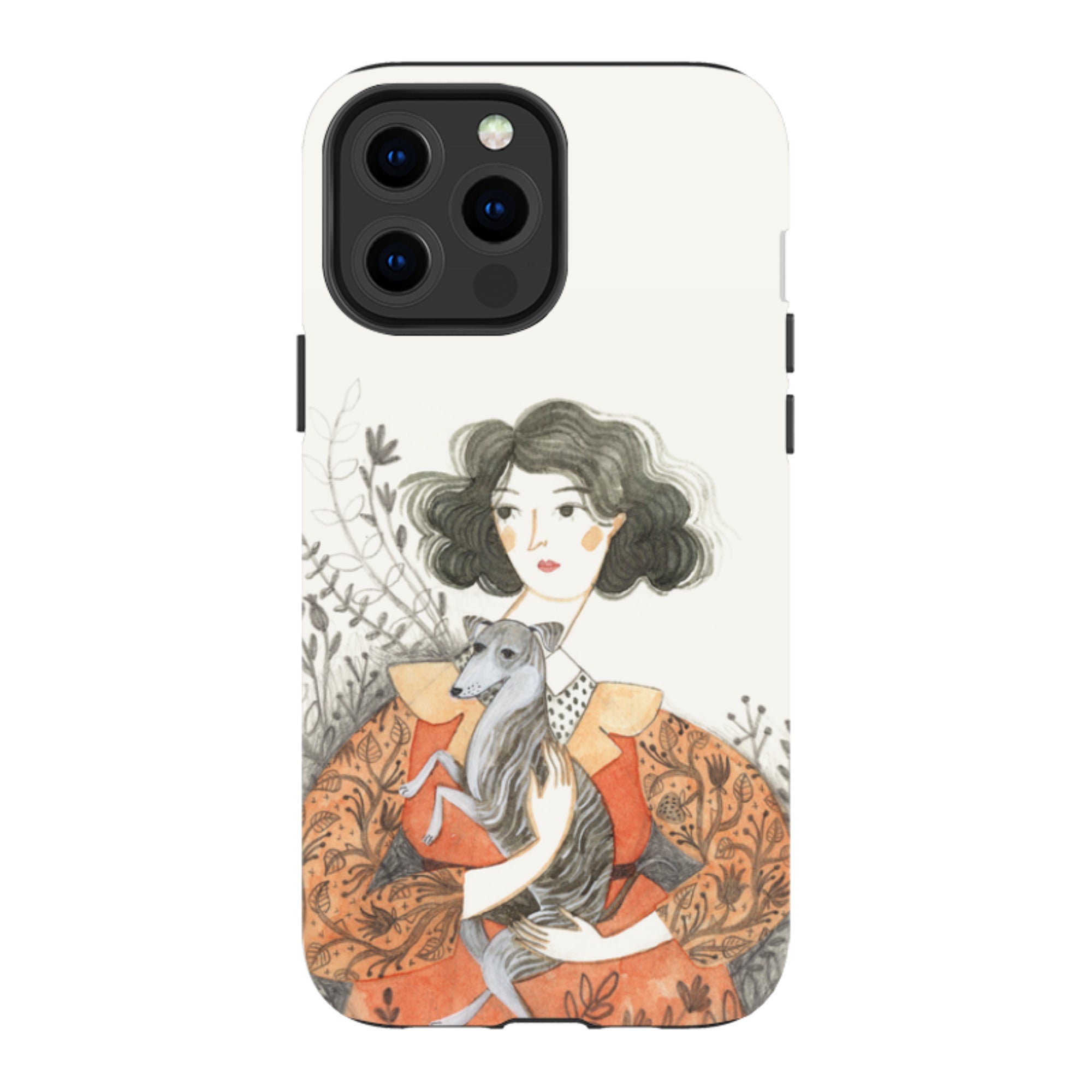 iPhone MagSafe Tough Case - Lady With Whippet By Meghann Rader