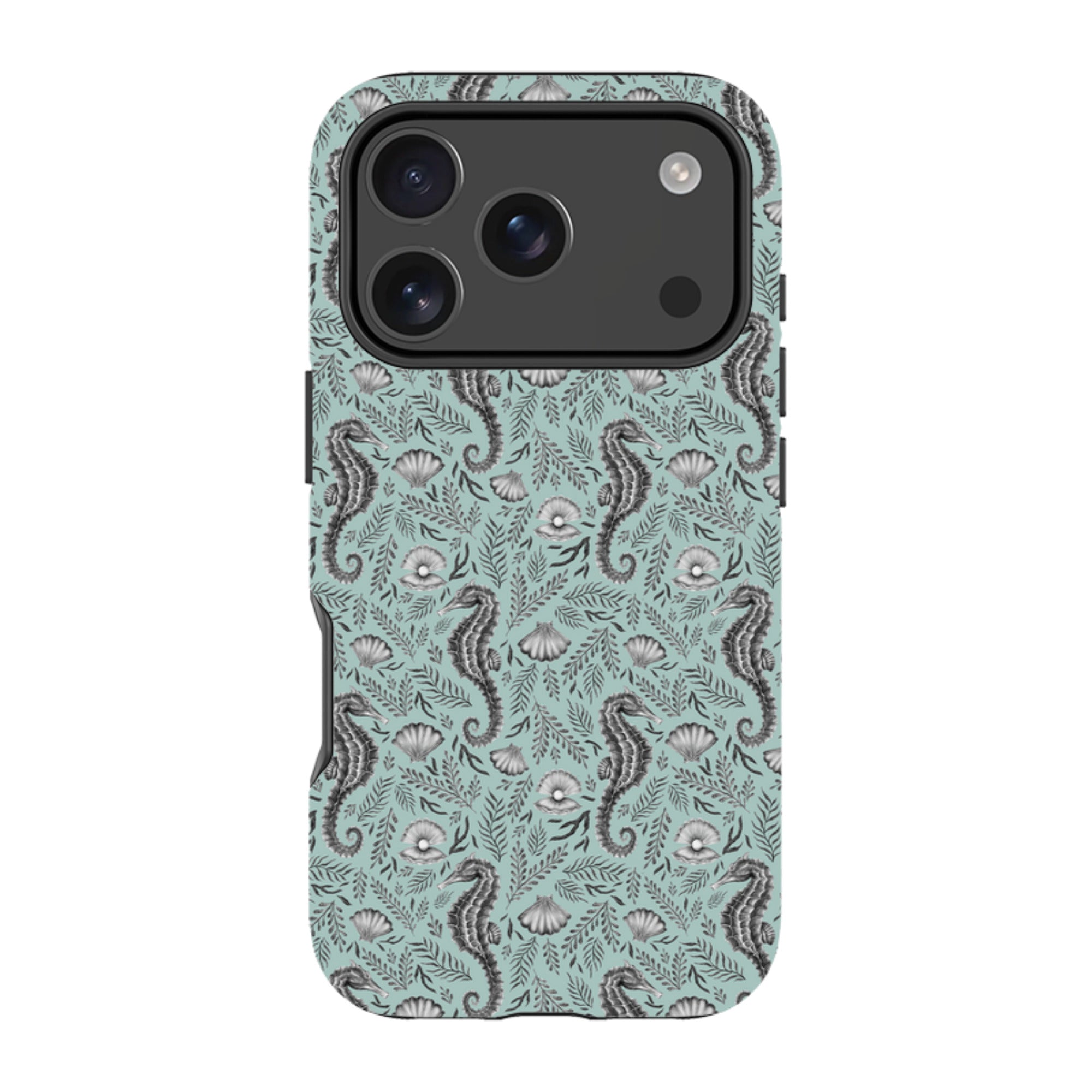 iPhone MagSafe Tough Case -  Seahorse Seafoam By Catherine Rowe