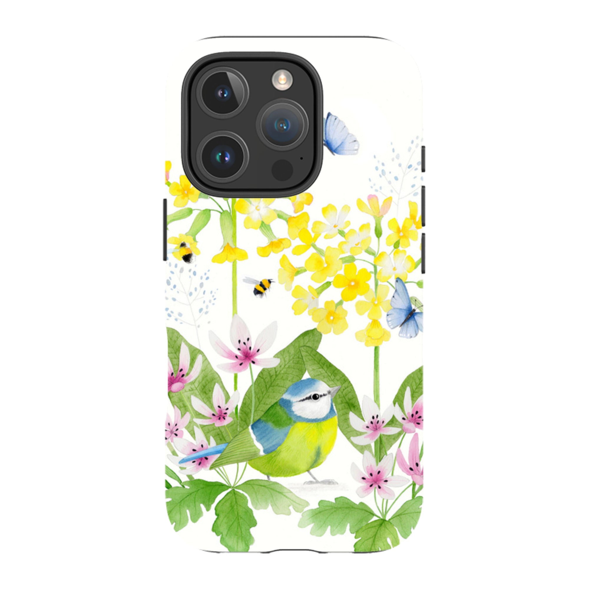 iPhone Tough Case - Blue Tit Garden By Bex Parkin