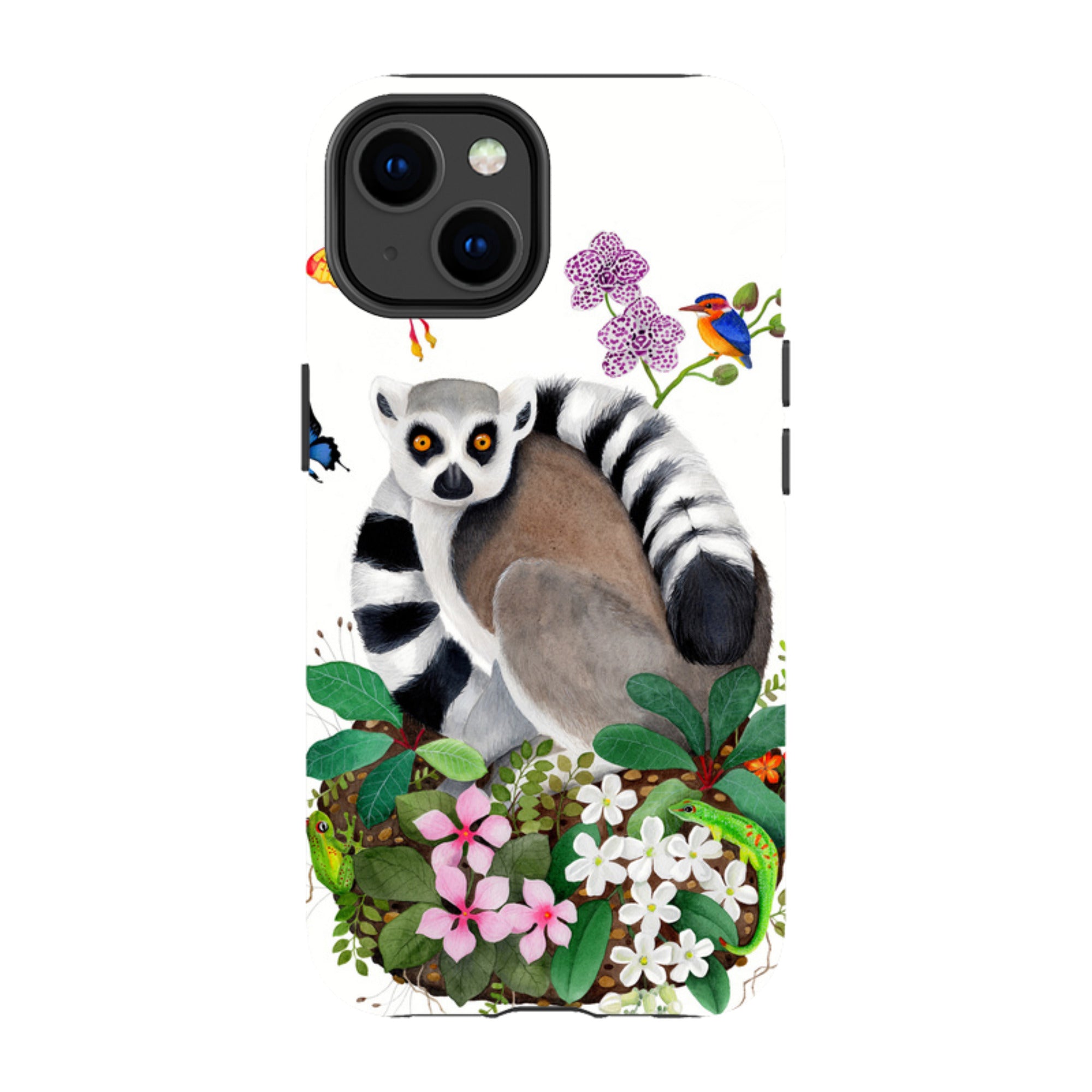 iPhone Tough Case - Madagascar Lemur By Bex Parkin