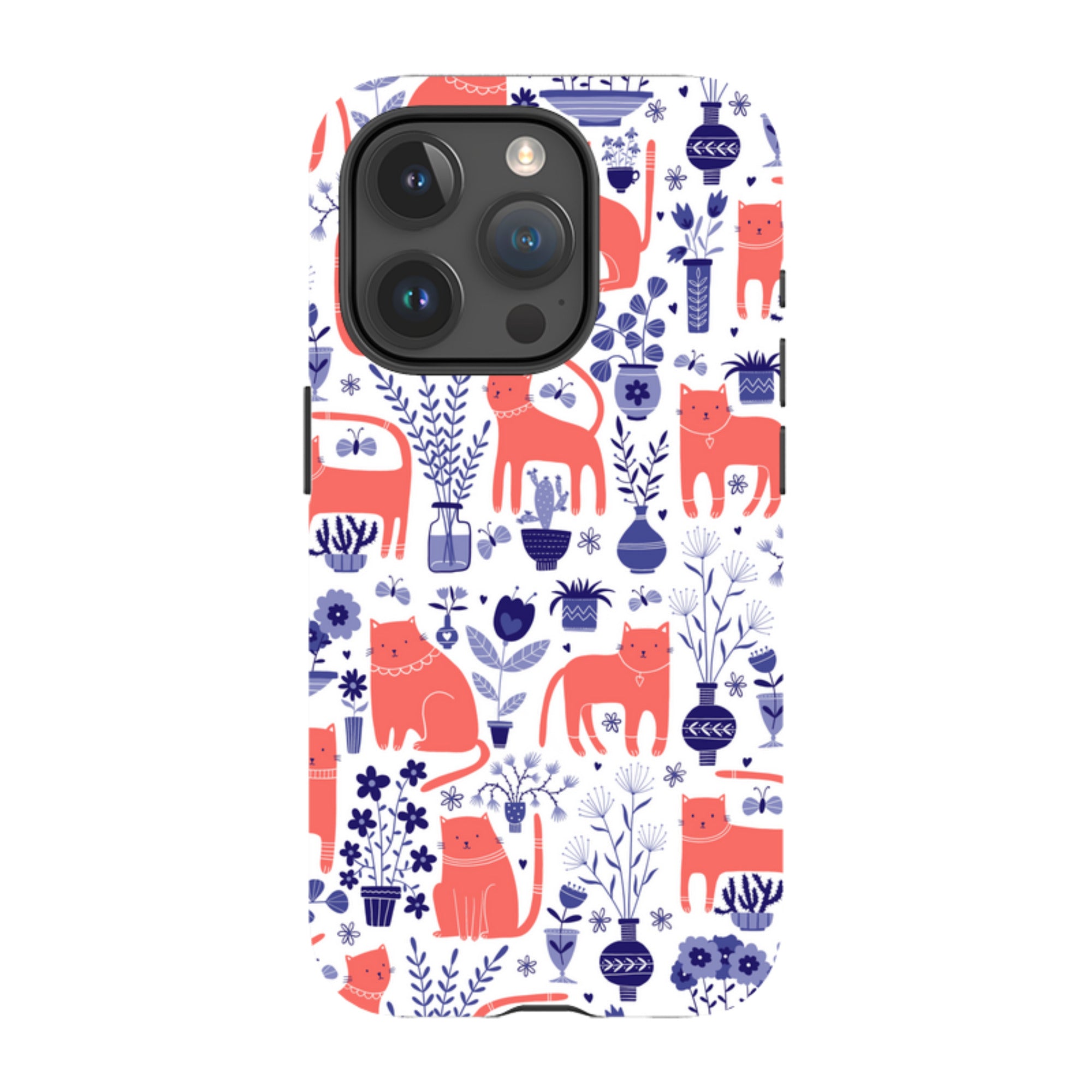 iPhone MagSafe Tough Case -  Coral Cats By Suzy Taylor