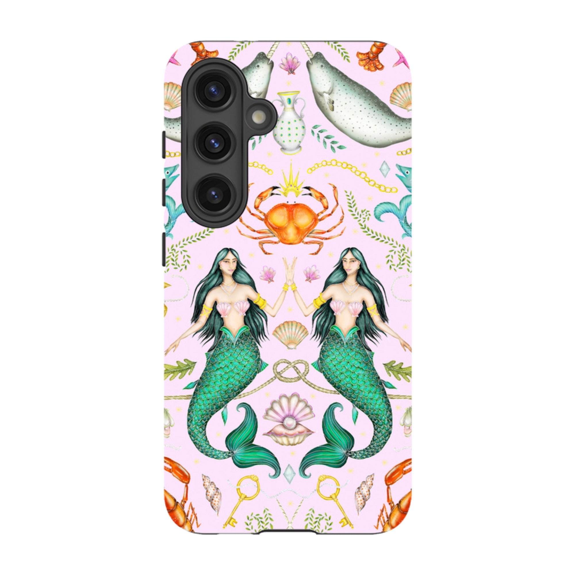 Samsung Tough Case - Tritons Treasure Pink By Catherine Rowe