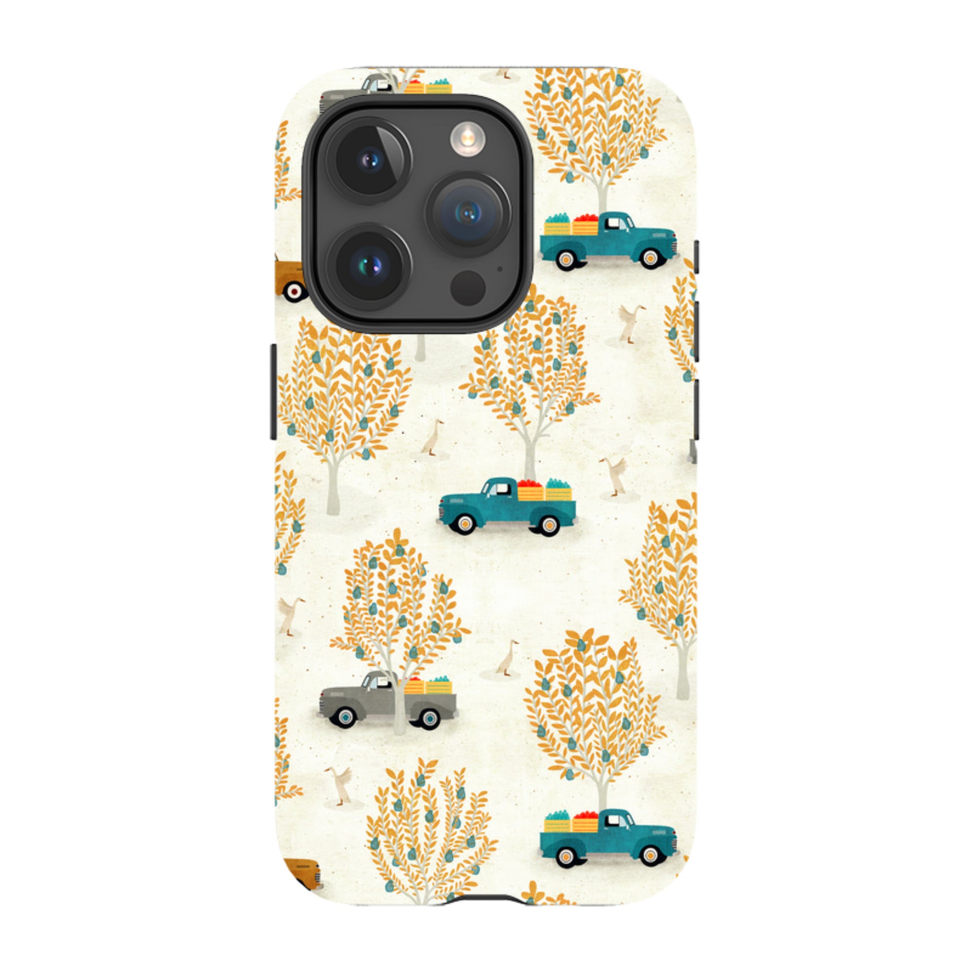 iPhone MagSafe Tough Case - Pear Trees and Trucks By Katherine Quinn