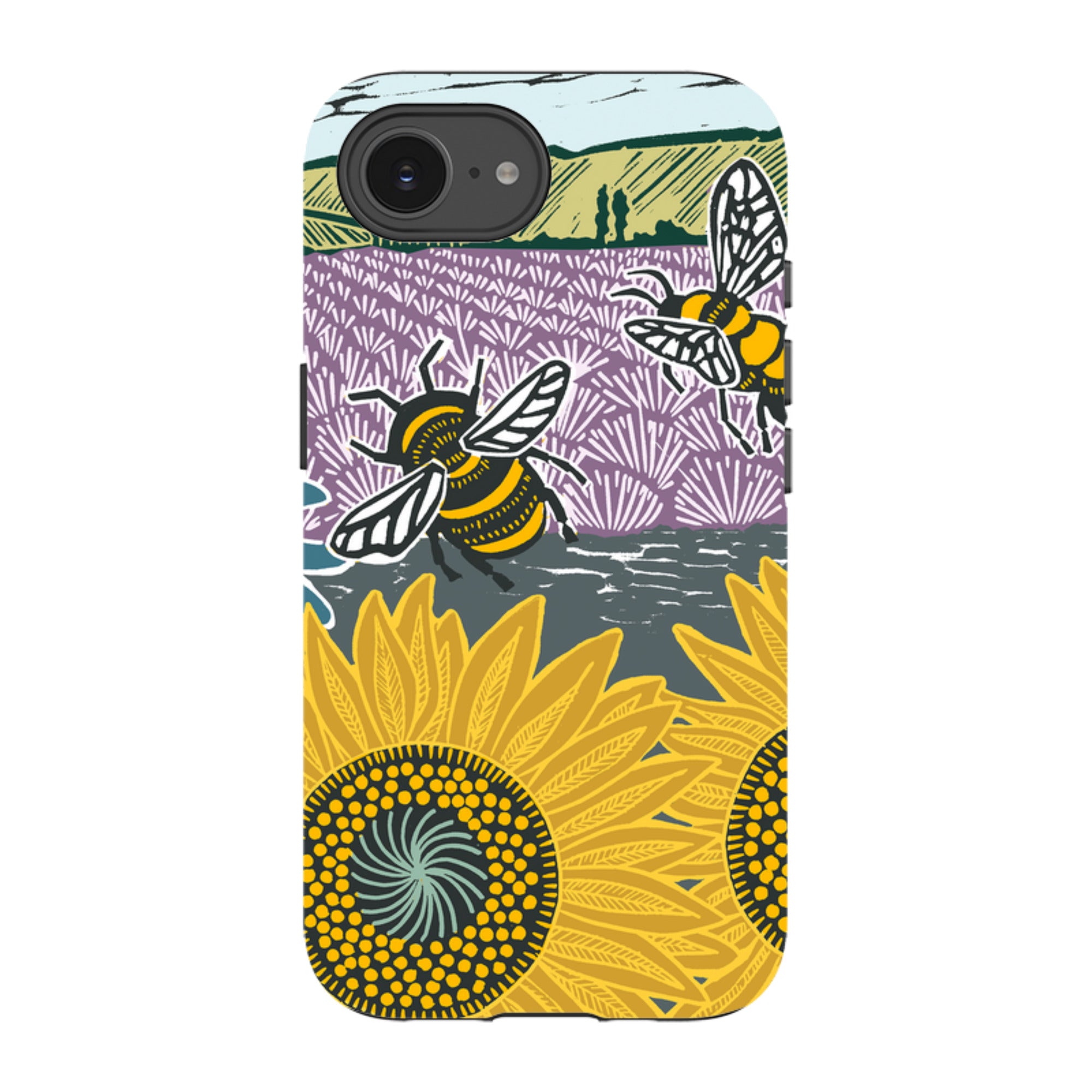 iPhone Tough Case - Bees And Sunflowers By Kate Heiss