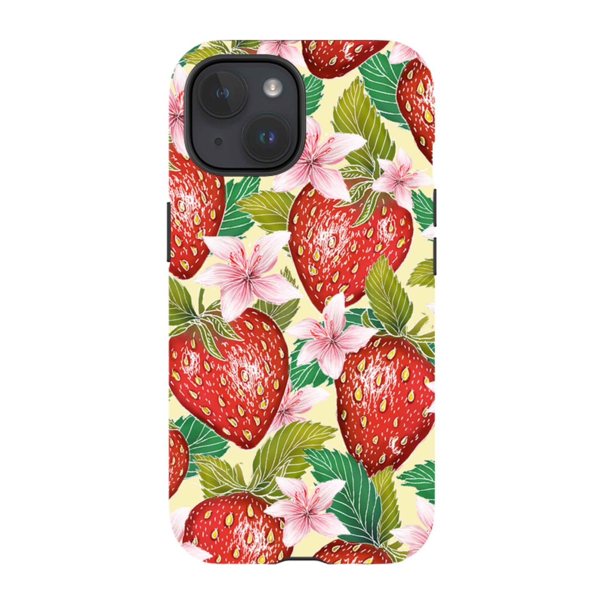 iPhone Tough Case - Yellow Strawberries By Catherine Rowe