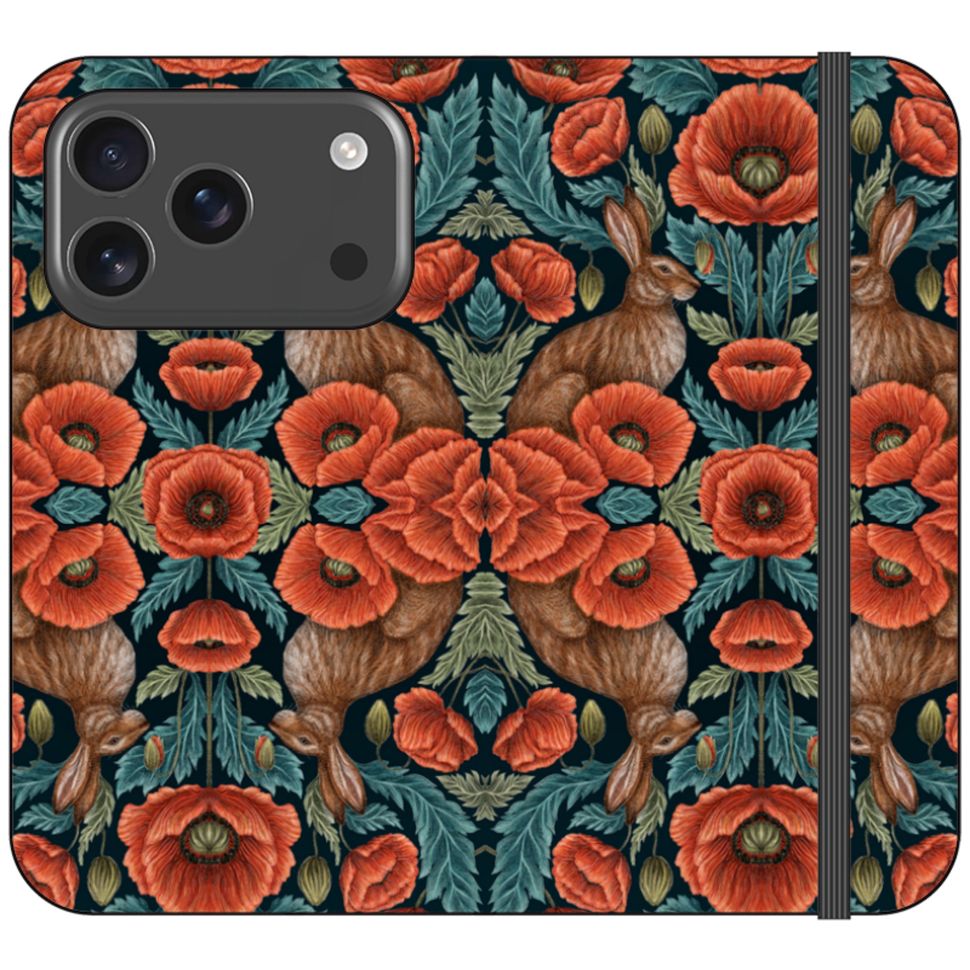 Poppy Red Wallet Case By Catherine Rowe