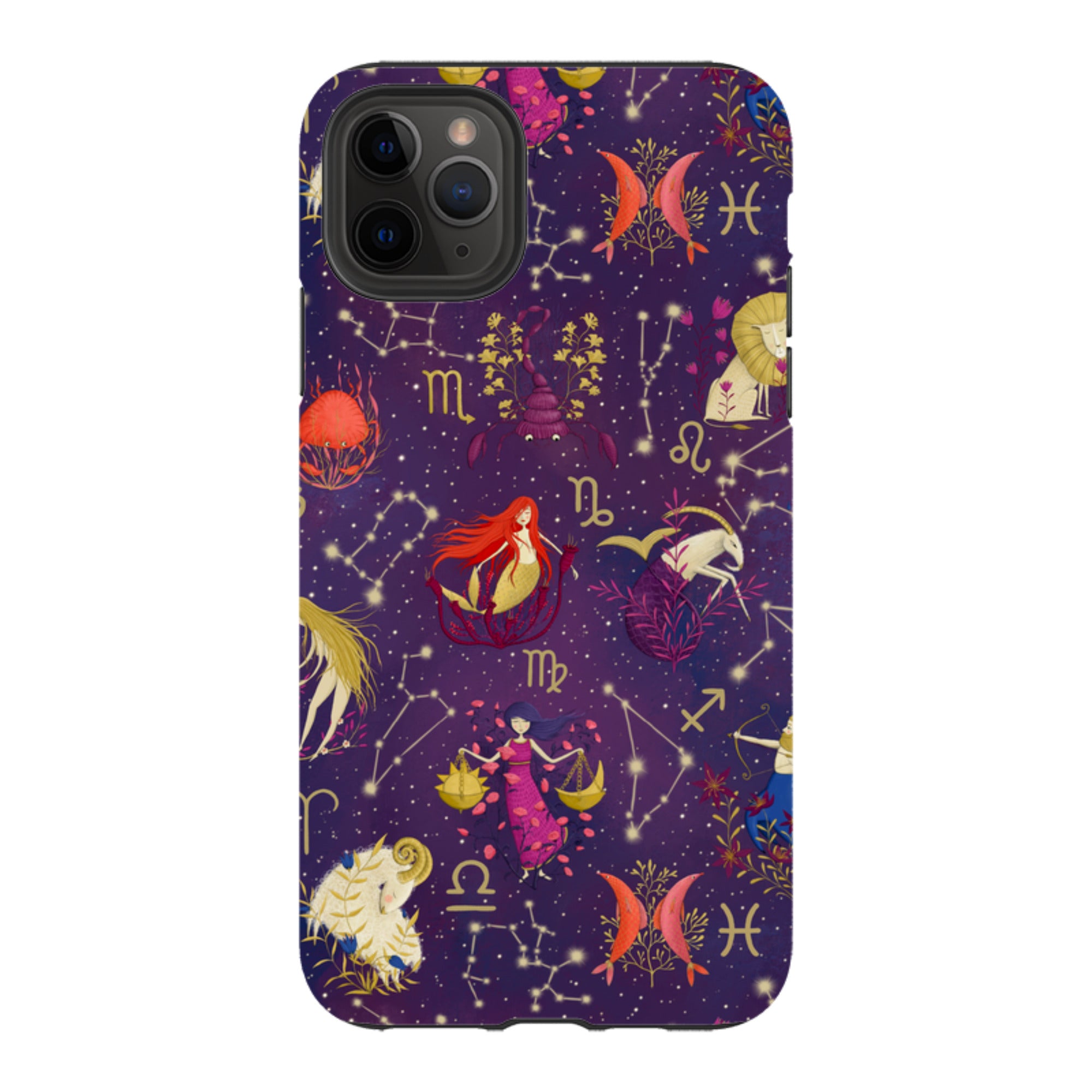 iPhone Tough Case - Zodiac Pattern By Maja Lindberg