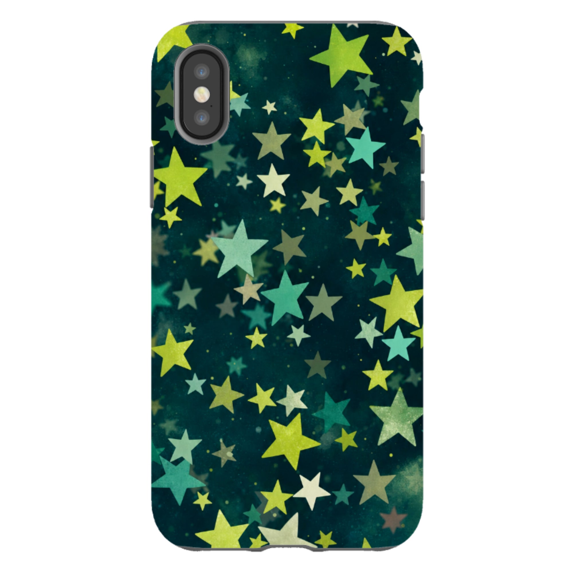 iPhone Tough Case - Green Galaxy Star