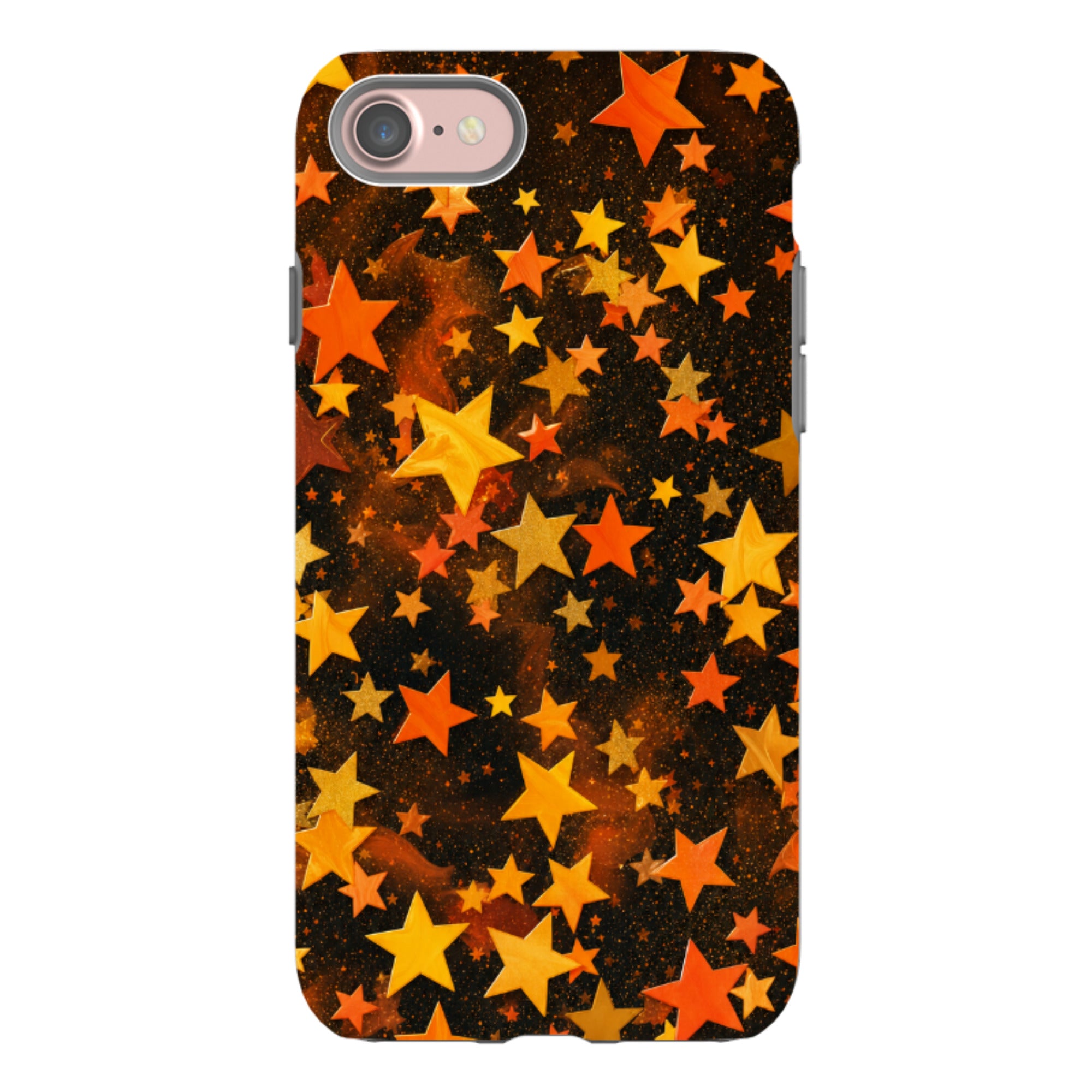 iPhone Tough Case - Orange Galaxy Star