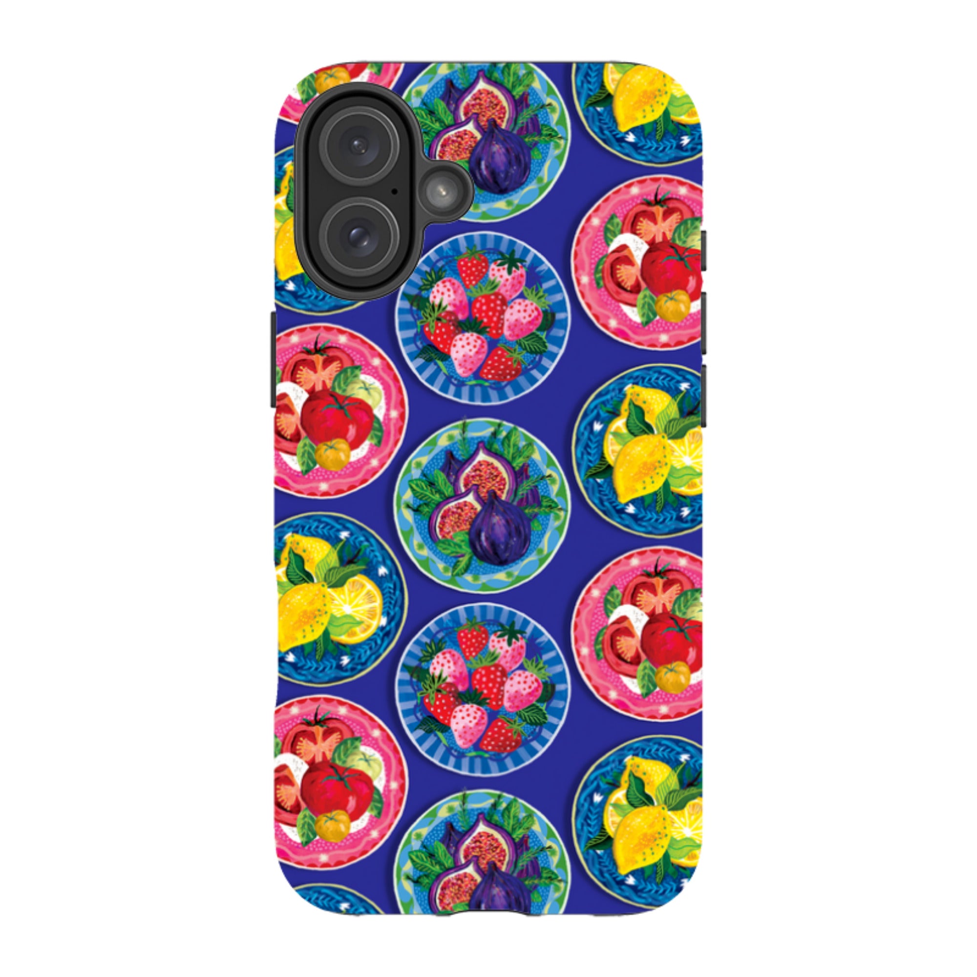 iPhone Tough Case - Summer Plates Blue By Emma Frances Grant
