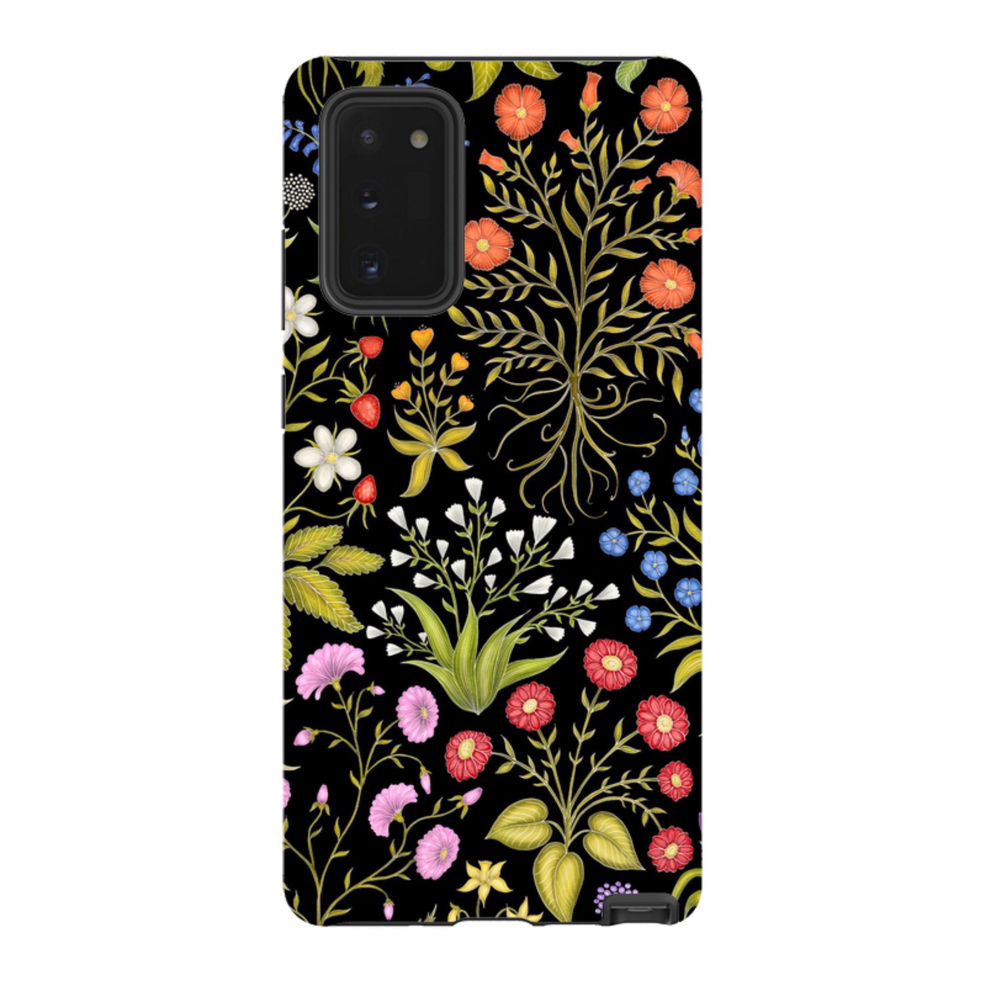 Samsung Tough Case - Fleurs Black By Catherine Rowe