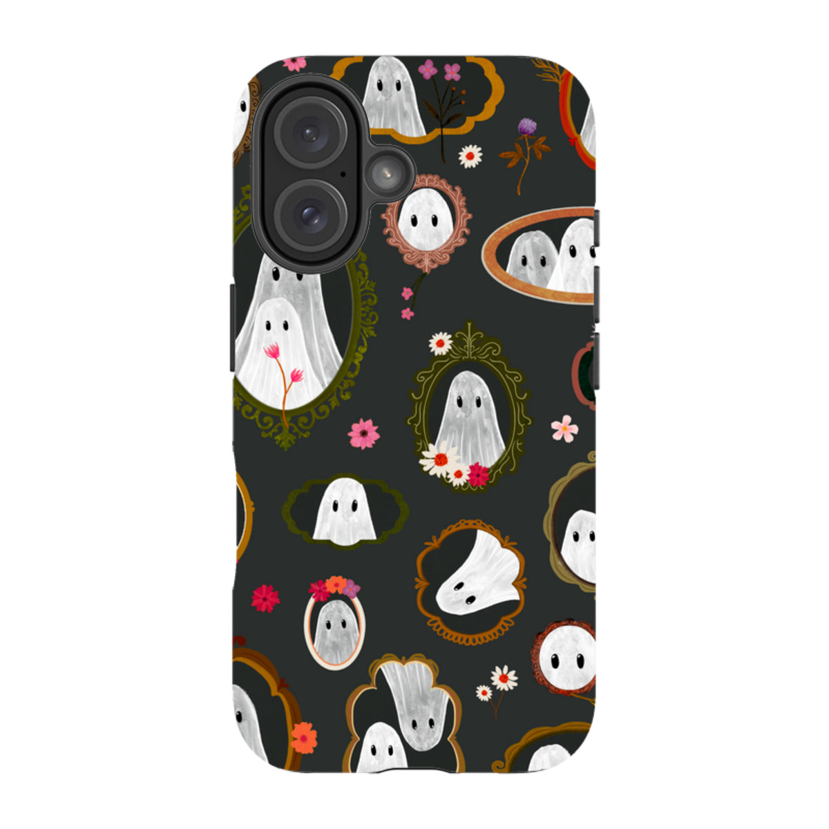 iPhone Tough Case - Framed Ghosts - Charcoal By Katherine Quinn