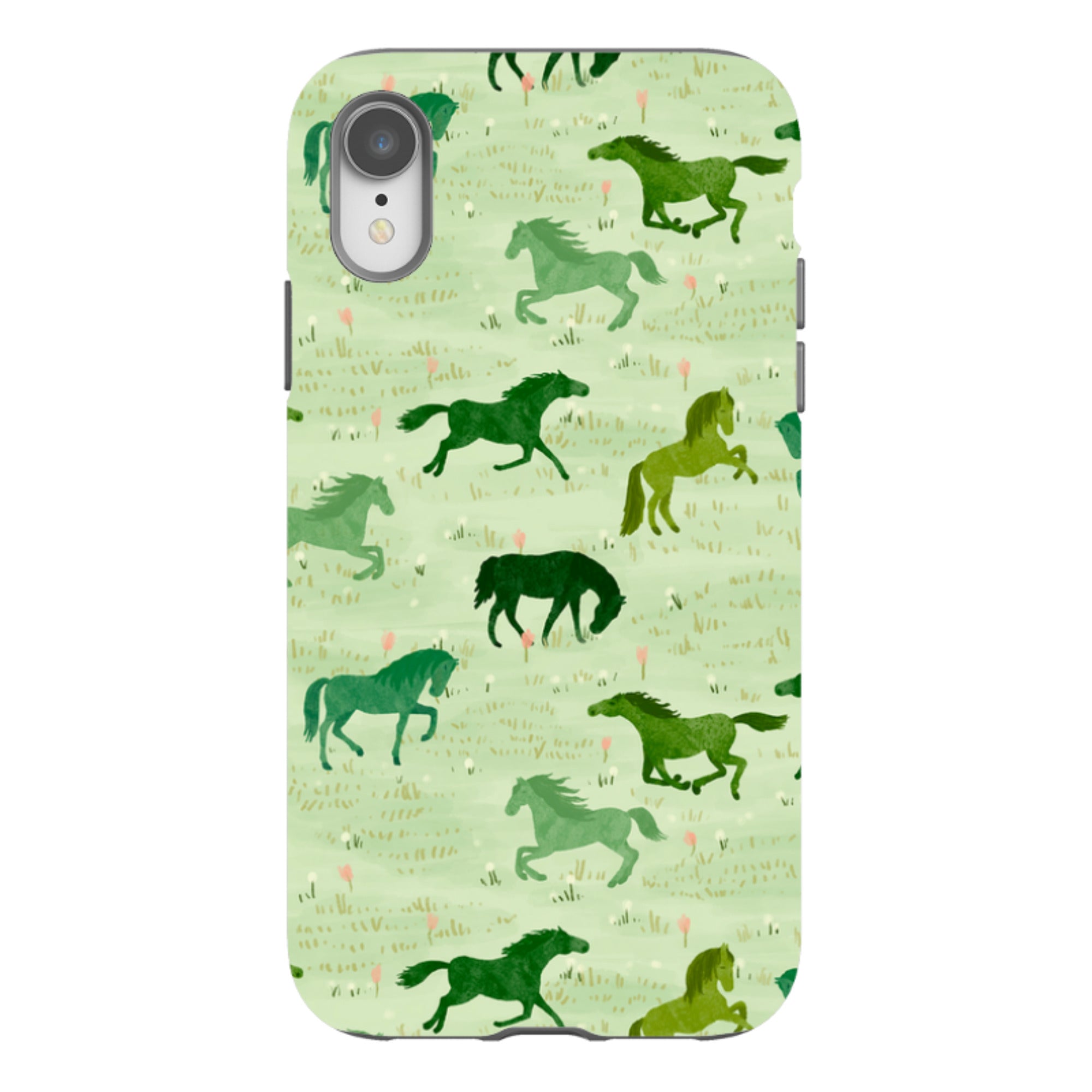 iPhone Tough Case - Wild Horses Meadow By Katherine Quinn