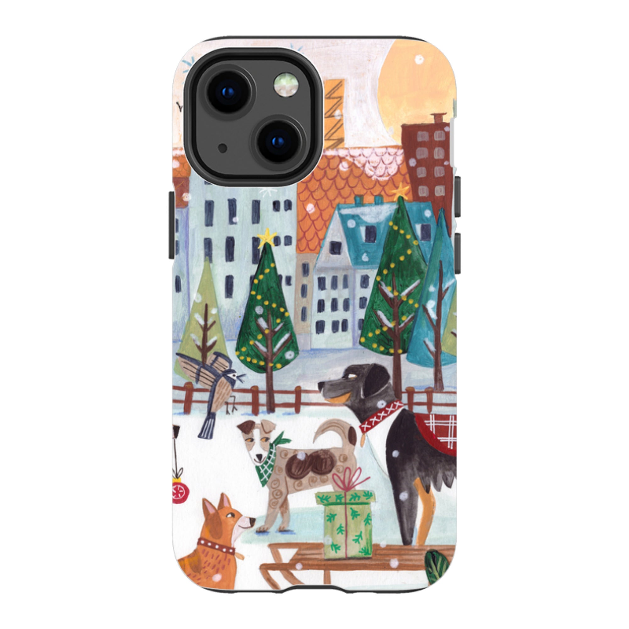 iPhone Tough Case - Christmas Dogs By Caroline Bonne Muller