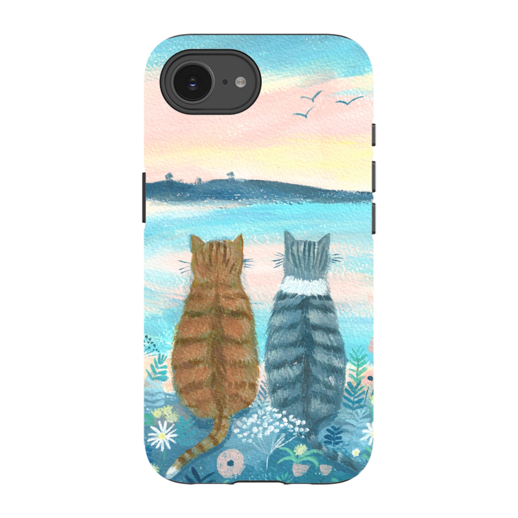 iPhone Tough Case - Sunset Cats 2 By Mary Stubberfield