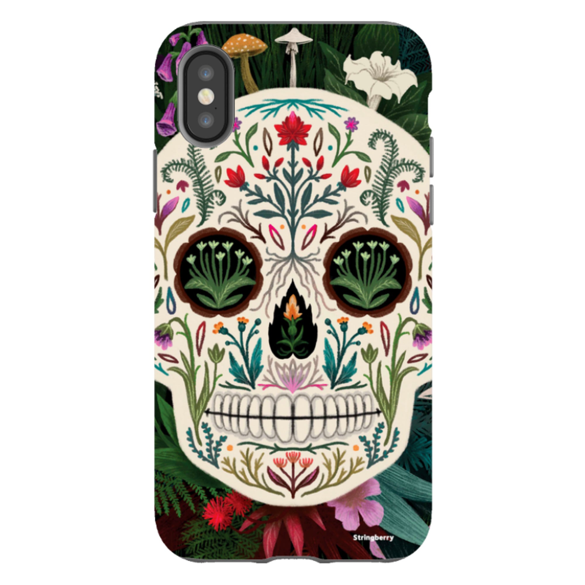 iPhone Tough Case - Poison Sugar Skull By Anna Stead