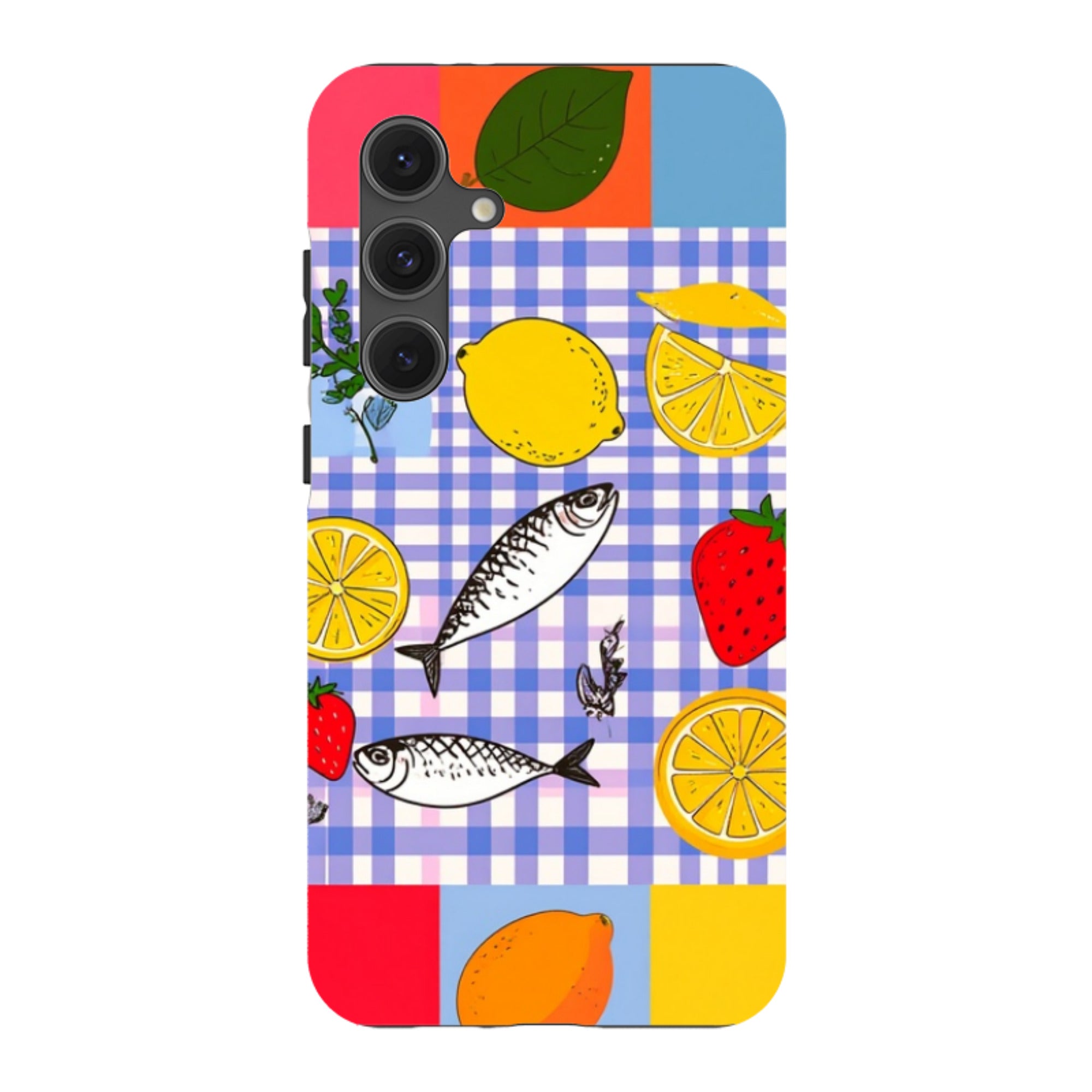 Samsung Tough Case - Sardines and Checks