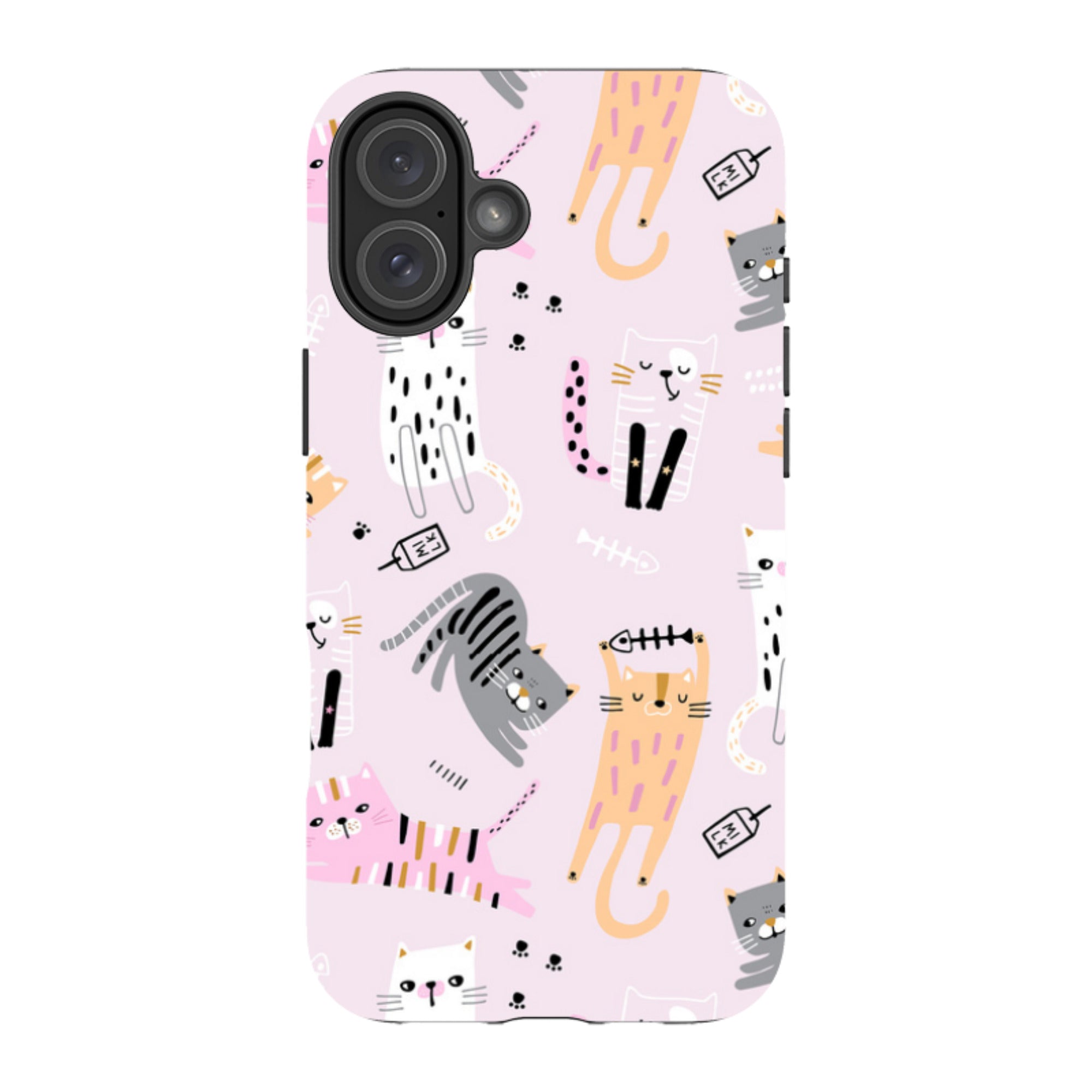 iPhone Tough Case - Cat And Bone Pink