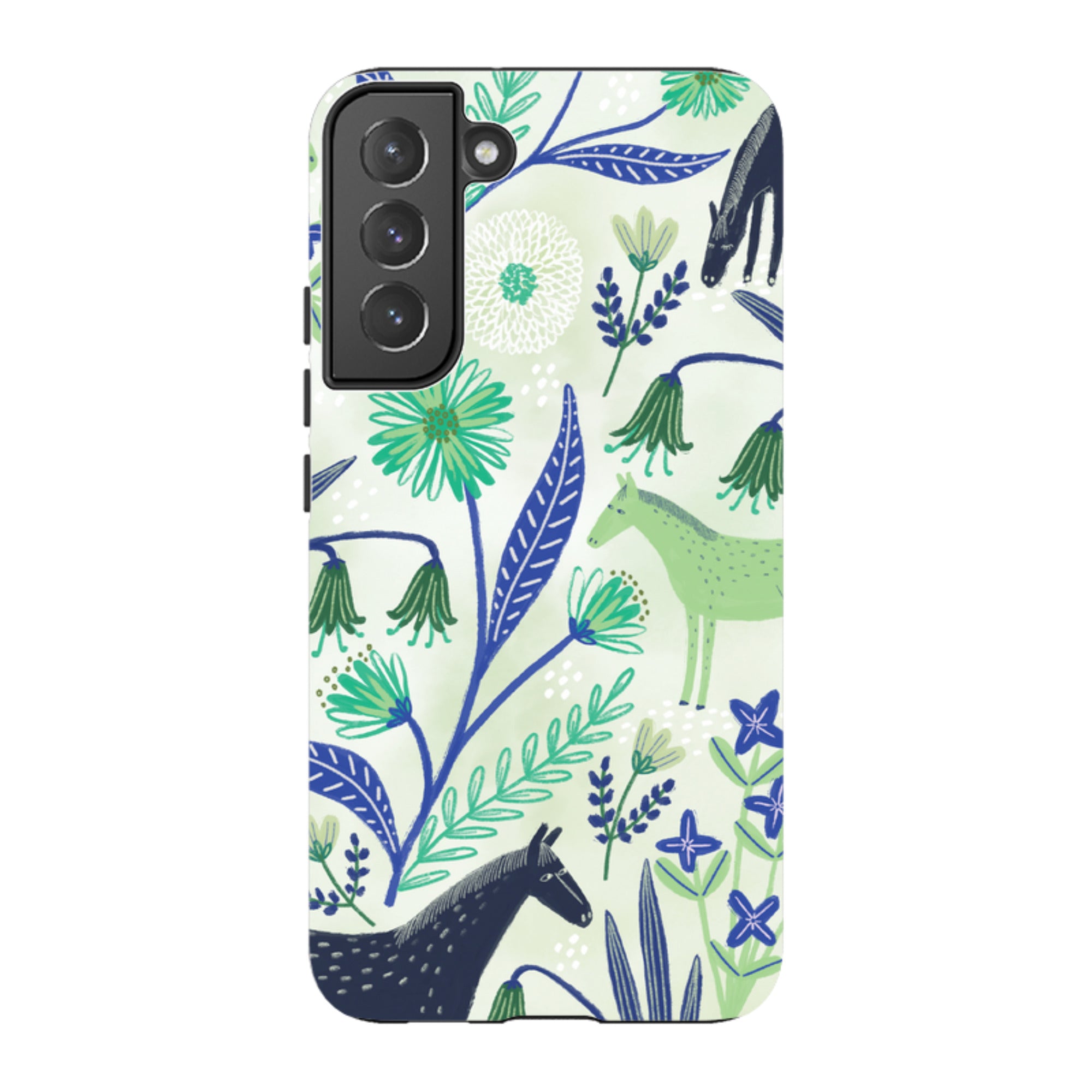 Samsung Tough Case - Wild Ponies Green By Lee Foster Wilson