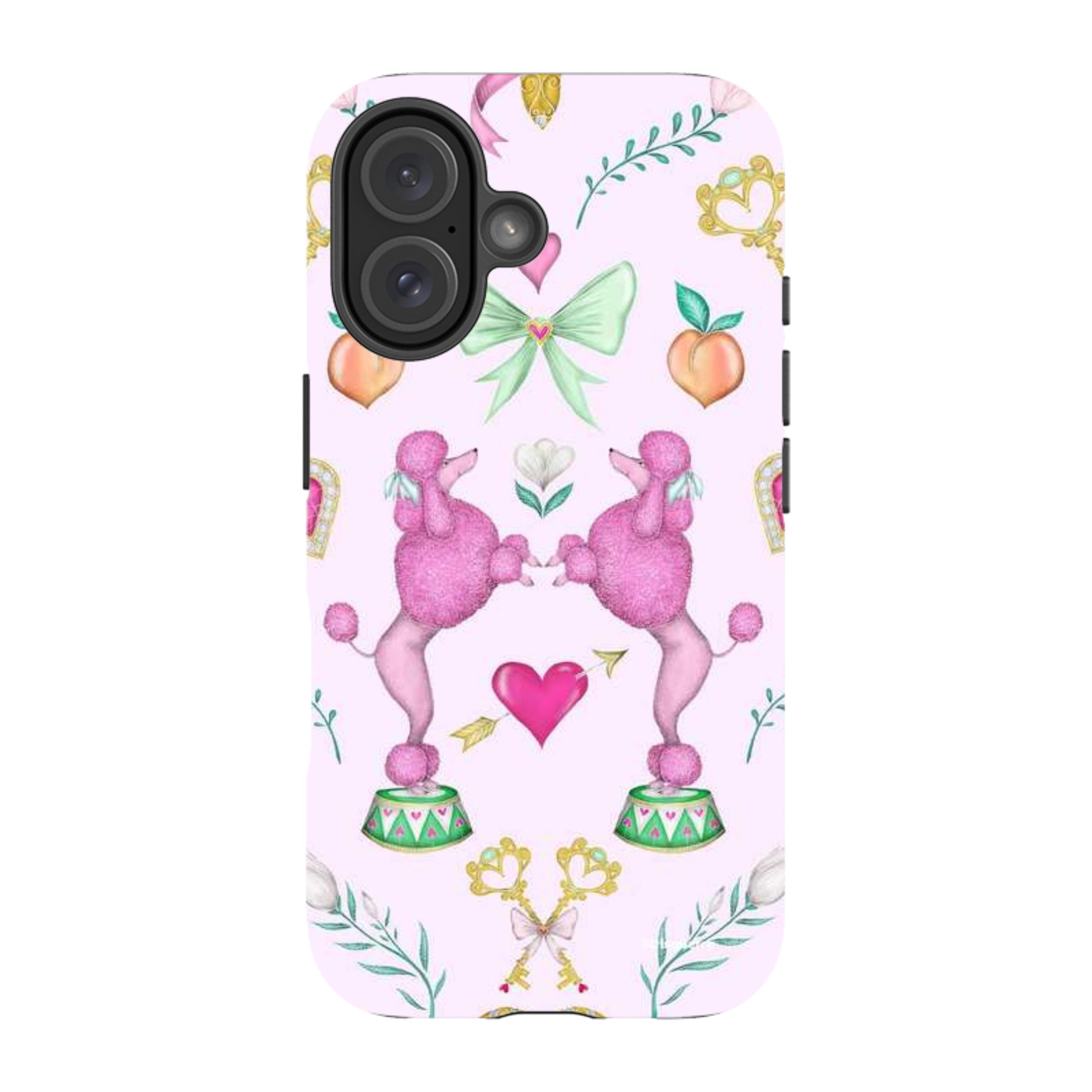 iPhone MagSafe Tough Case - Pink Poodle Parlour Sugar By Catherine Rowe